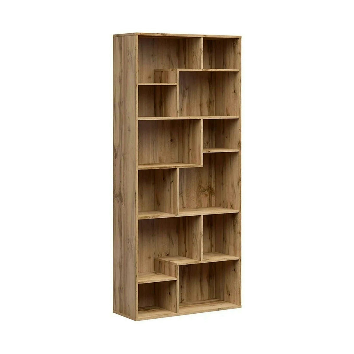 Biblioteca TETRIX, stejar wotan, PAL melaminat, 88x34x198 cm