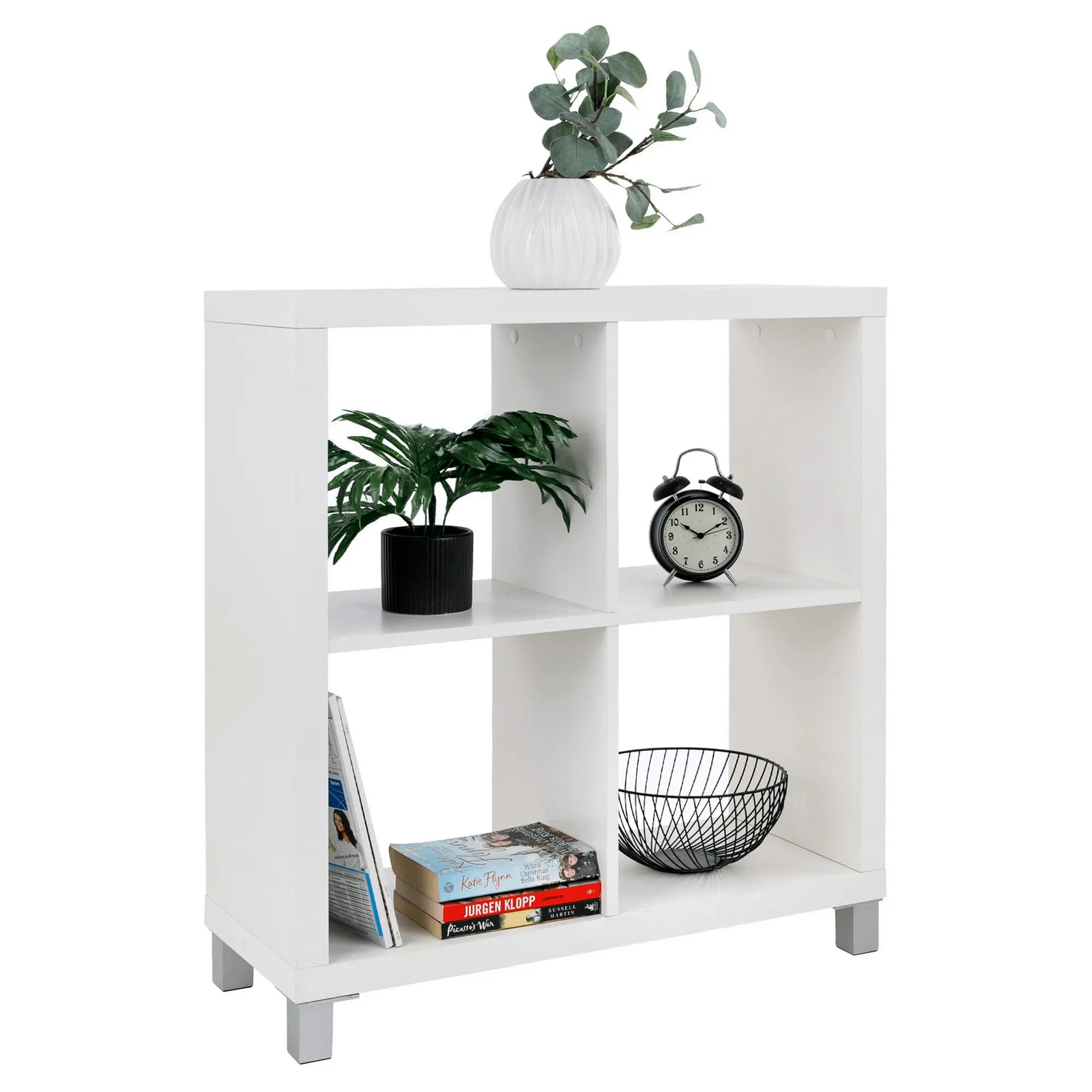 Biblioteca TOFI 2 NEW, alb, PAL melaminat, 76x29x83 cm