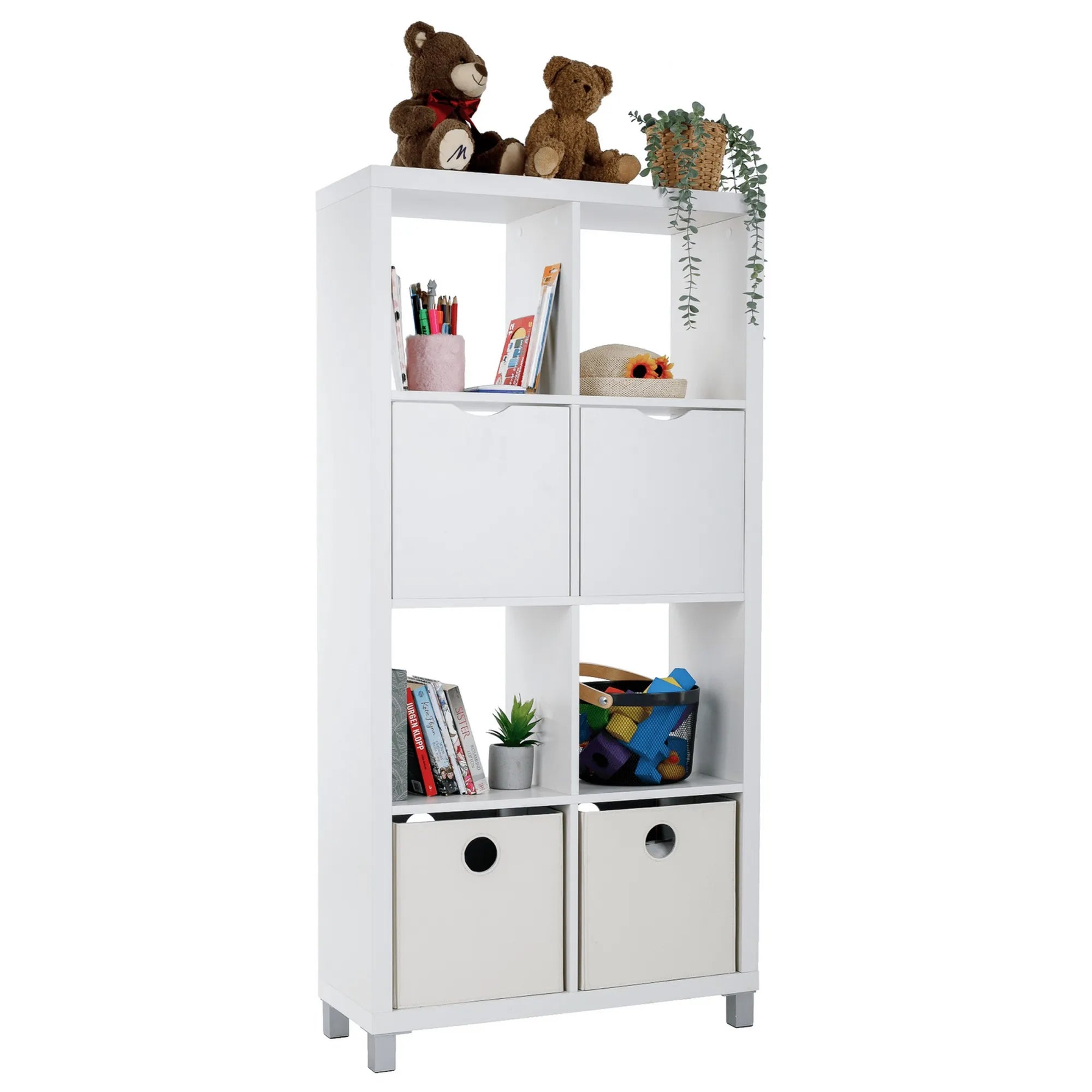 Biblioteca TOFI 3 NEW, alb, PAL melaminat, 76x29x153 cm