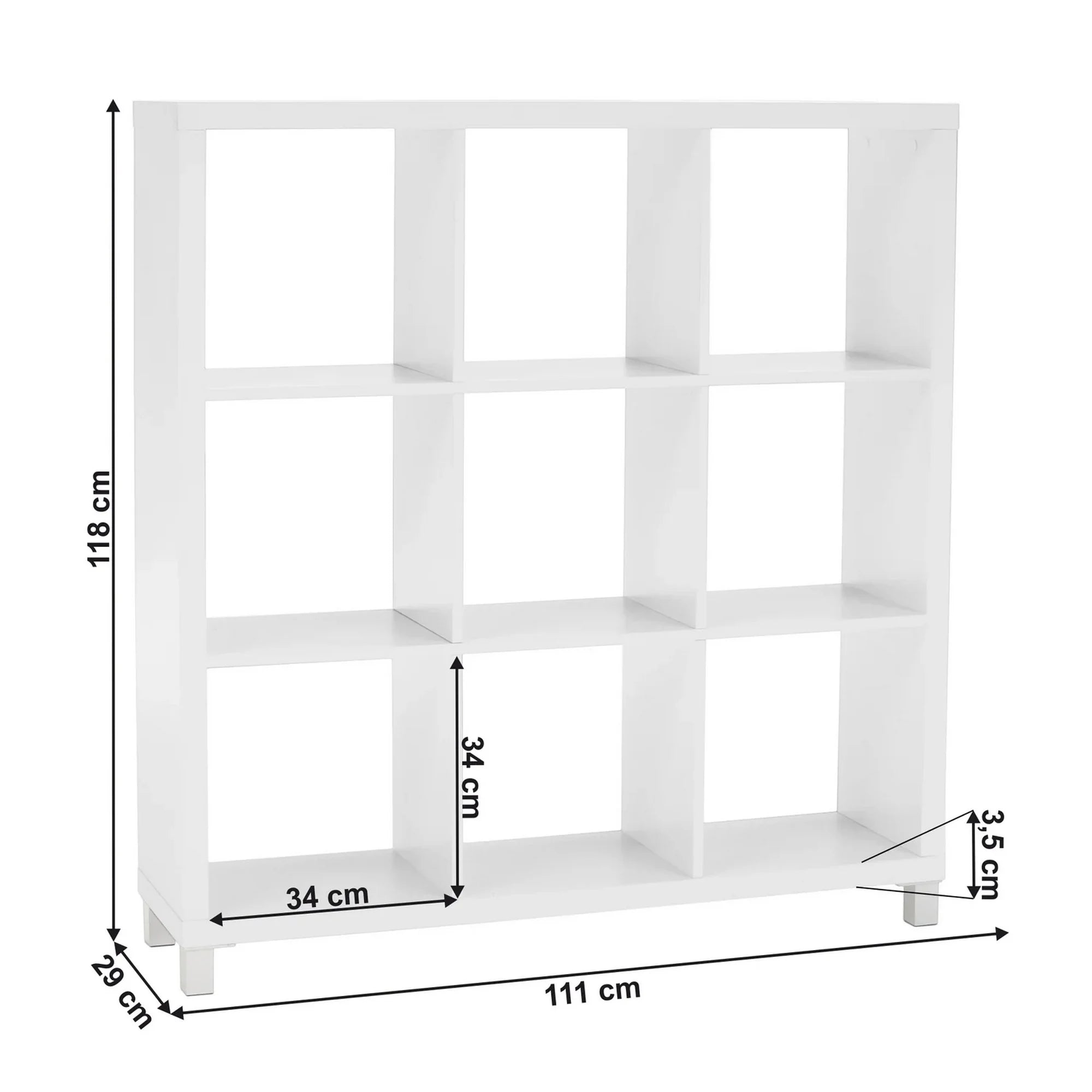 Biblioteca TOFI 5 NEW, alb, PAL melaminat, 111x29x118 cm