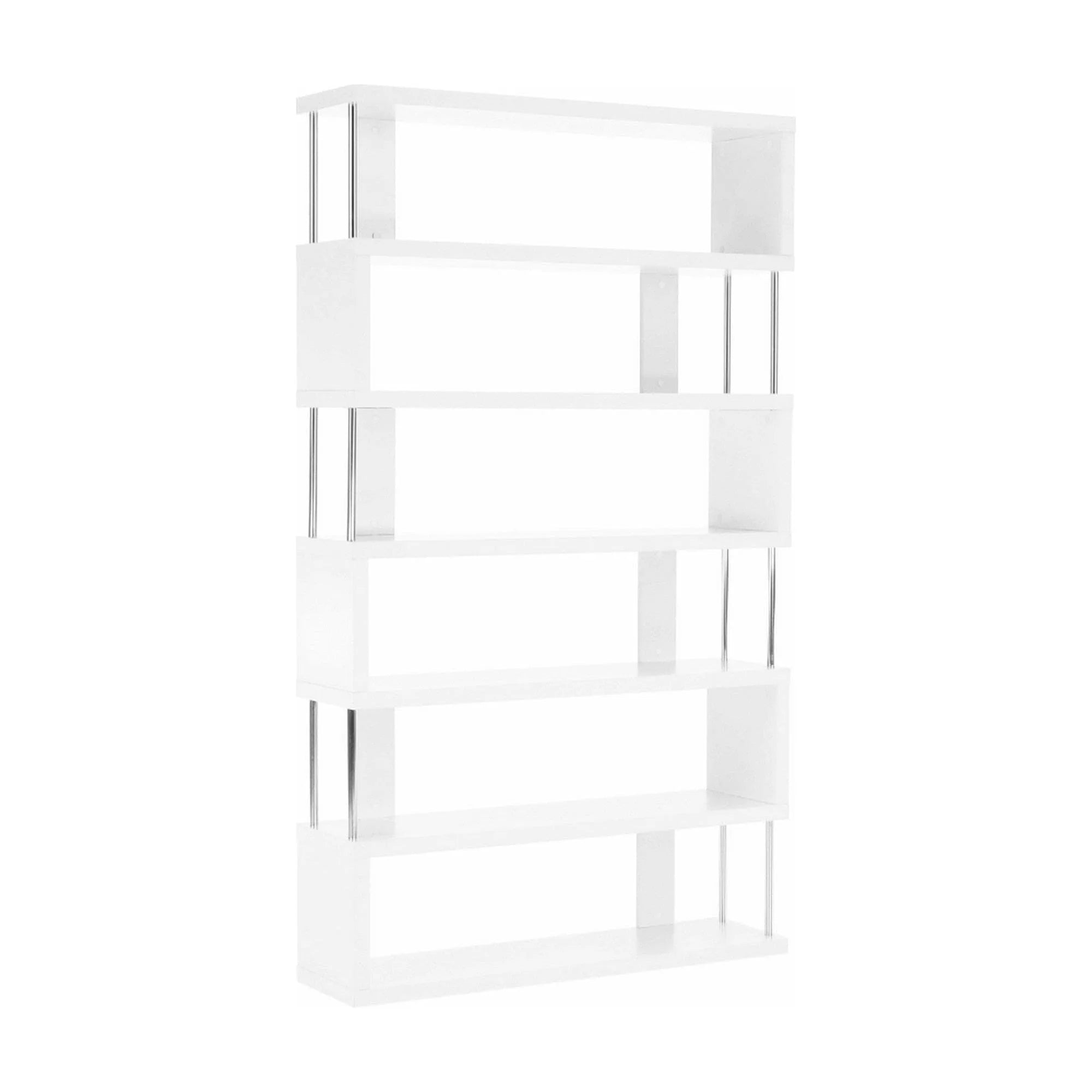 Bilioteca ALIS, alb, PAL melaminat, 110x29x191 cm