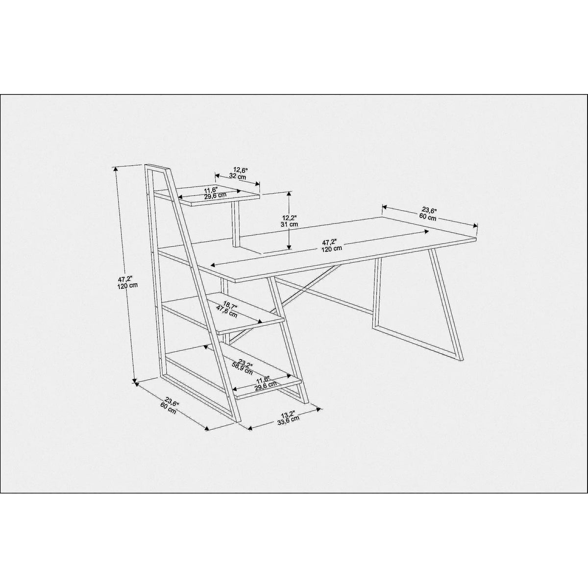 Birou ADMIRA, bej cu efect de marmura/auriu, PAL melaminat/metal, 120x60x120 cm