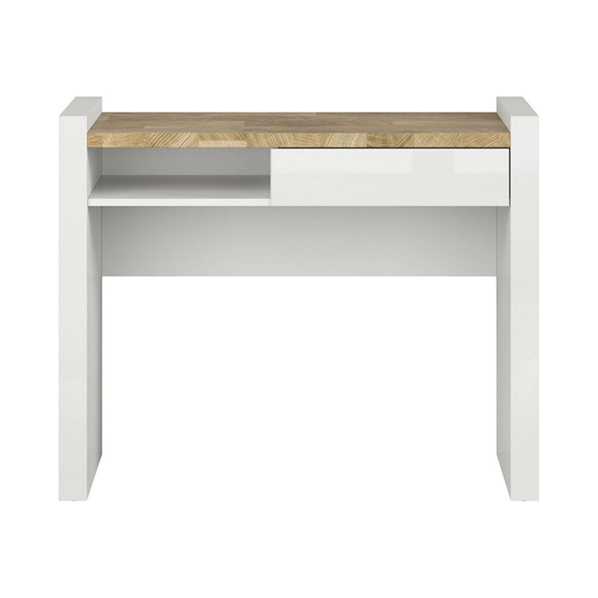 Birou ALAMEDA, alb/stejar, PAL, 100x41x81 cm