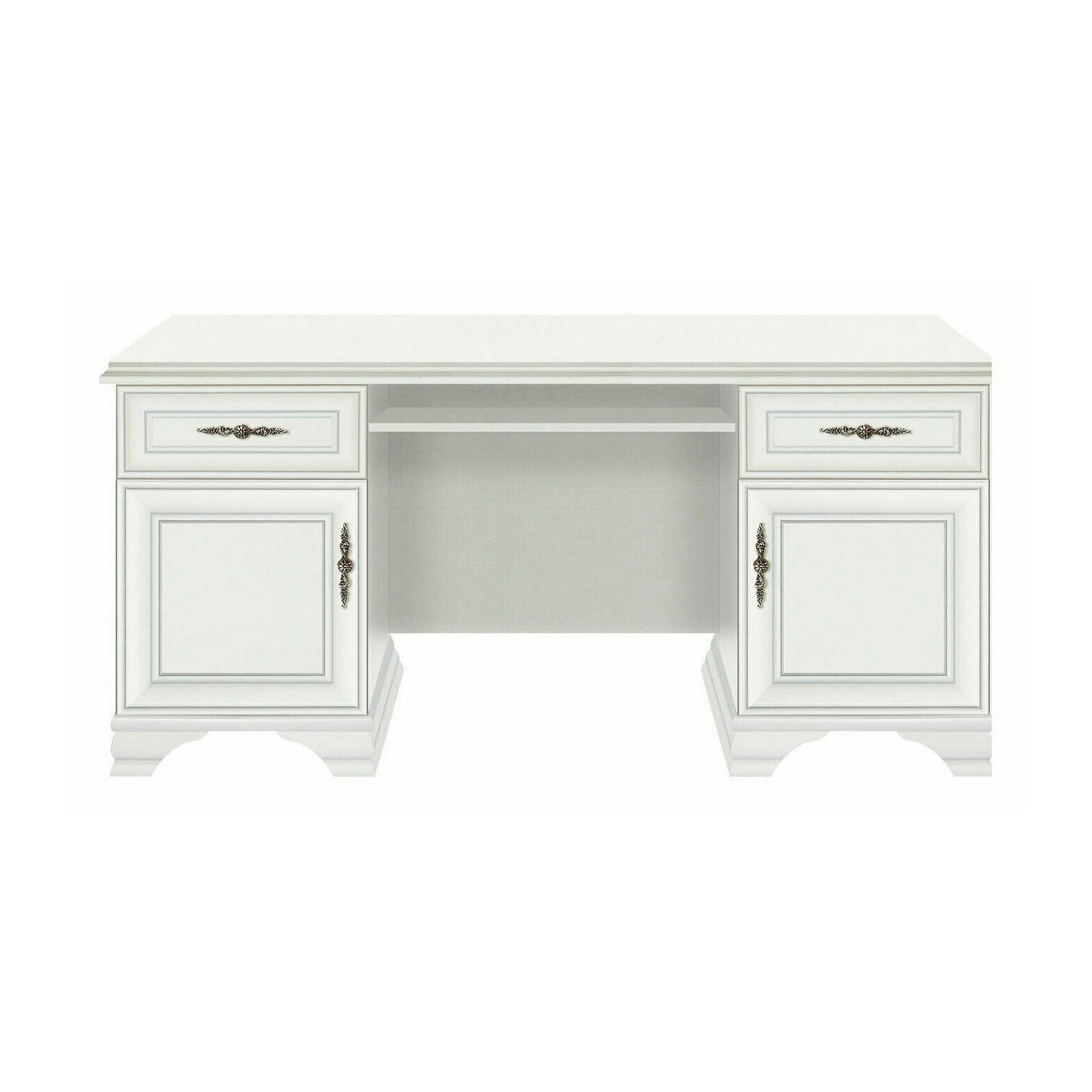 Birou alb clasic IDENTO, PAL, 160x74x78 cm