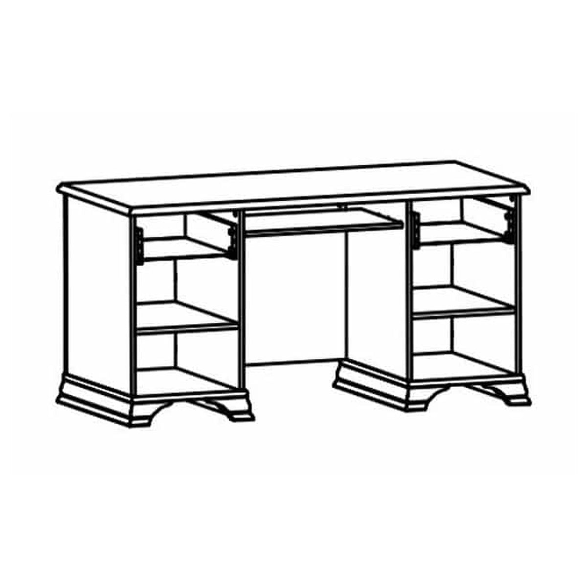 Birou alb clasic IDENTO, PAL, 160x74x78 cm