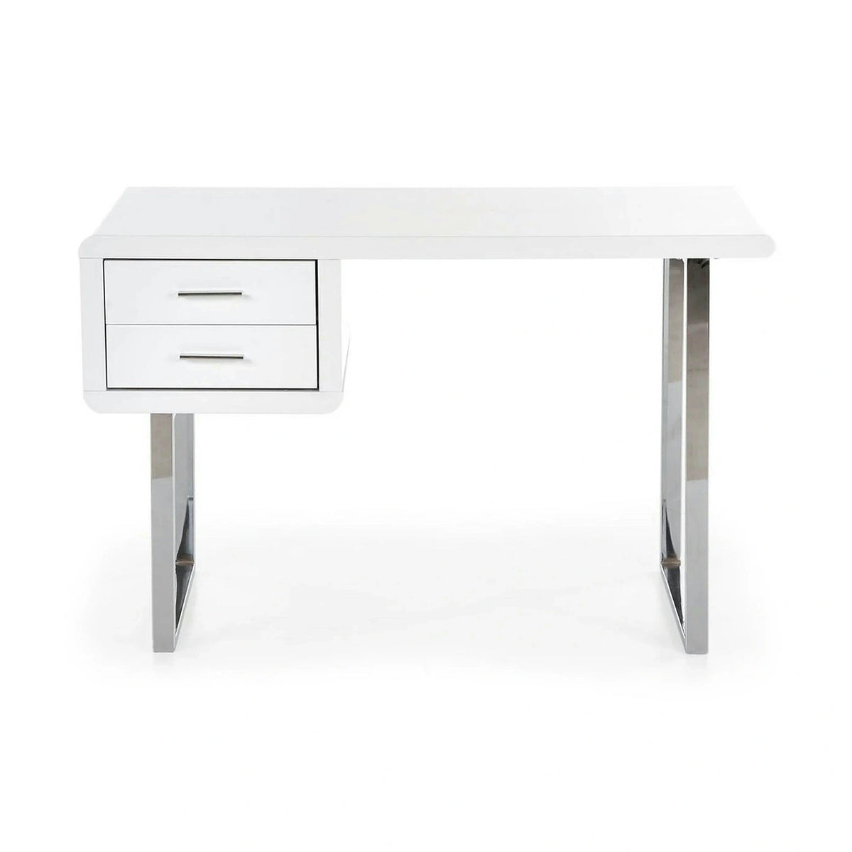 Birou B30, alb/crom, 120x55x76 cm