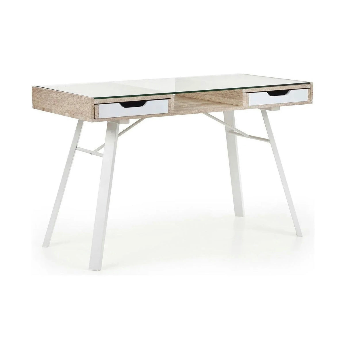 Birou B33, stejar sonoma/alb, 120x60x76 cm
