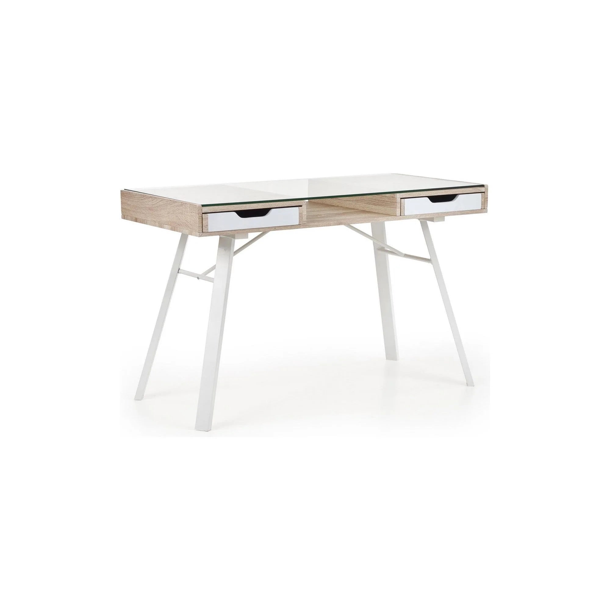 Birou B33, stejar sonoma/alb, 120x60x76 cm