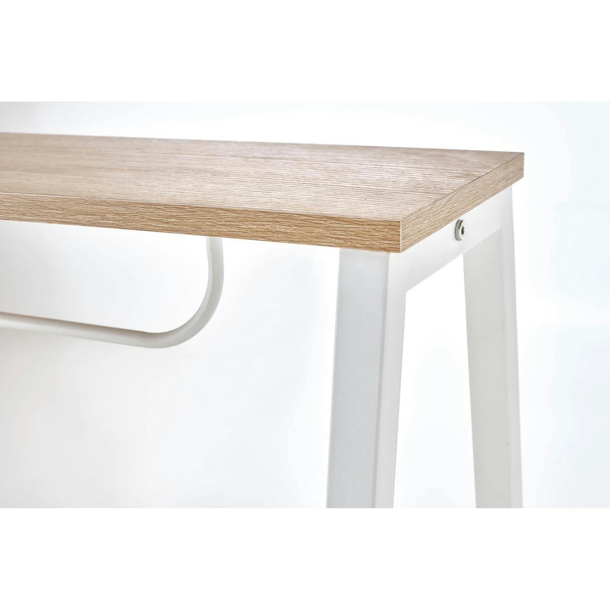 Birou B48, stejar sonoma/alb, furnir melaminat/metal, 139x60x140 cm