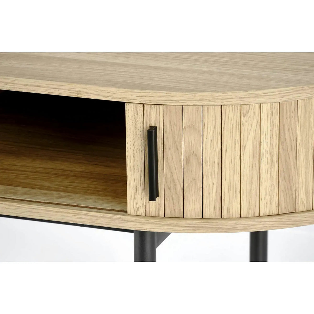 Birou B51, stejar/negru, 120x55x75 cm