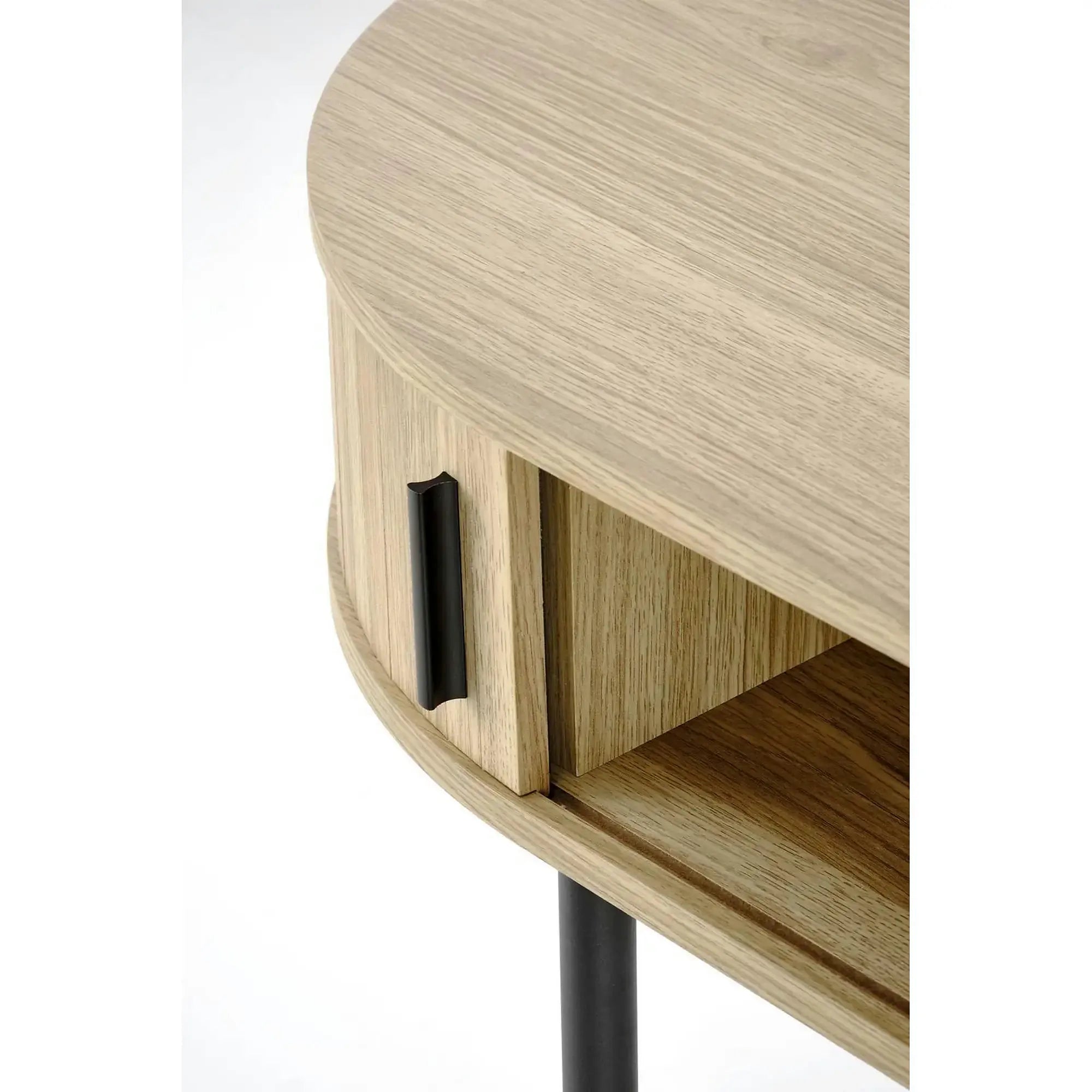 Birou B51, stejar/negru, 120x55x75 cm