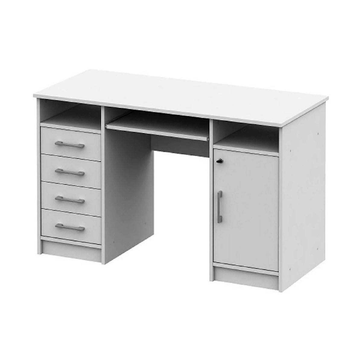 Birou B9 NEW, alb, DTD laminat, 124x55x76 cm