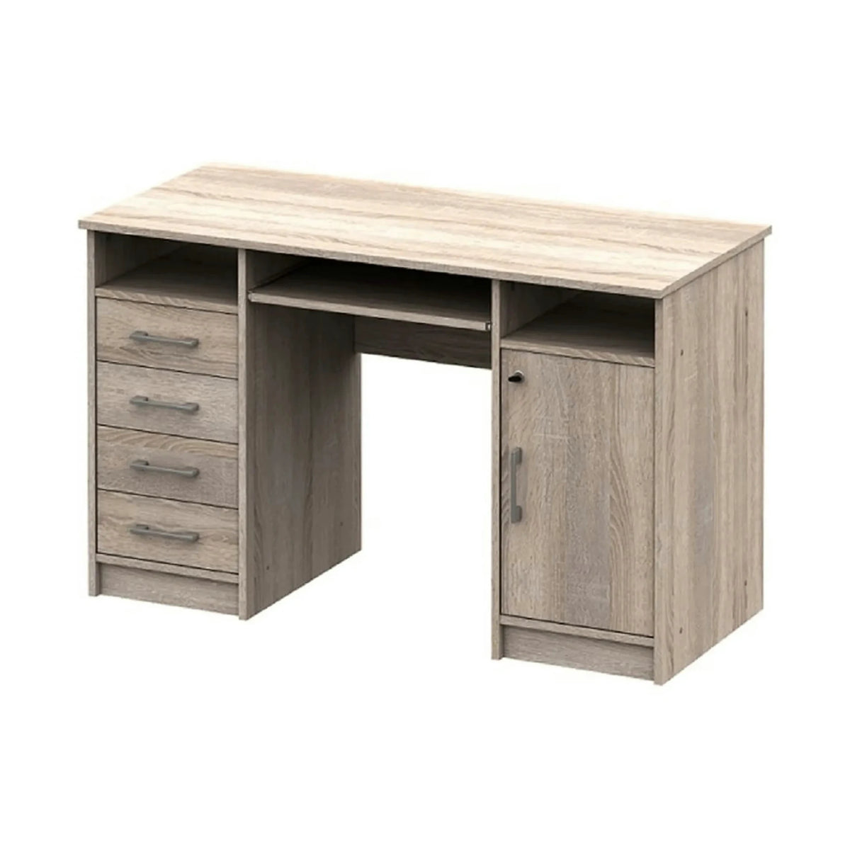 Birou B9 NEW, stejar sonoma, DTD laminat, 124x55x76 cm