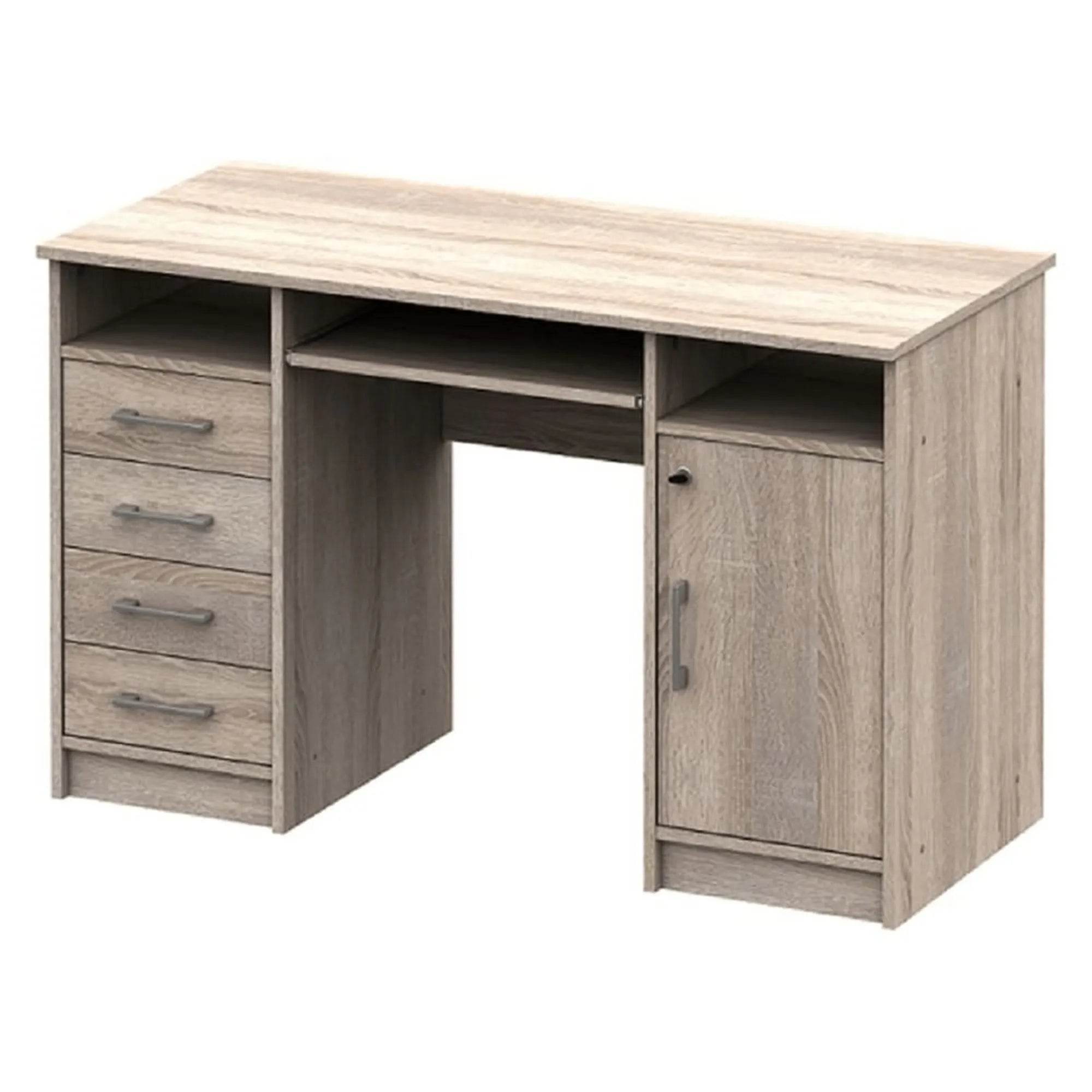 Birou B9 NEW, stejar sonoma, DTD laminat, 124x55x76 cm