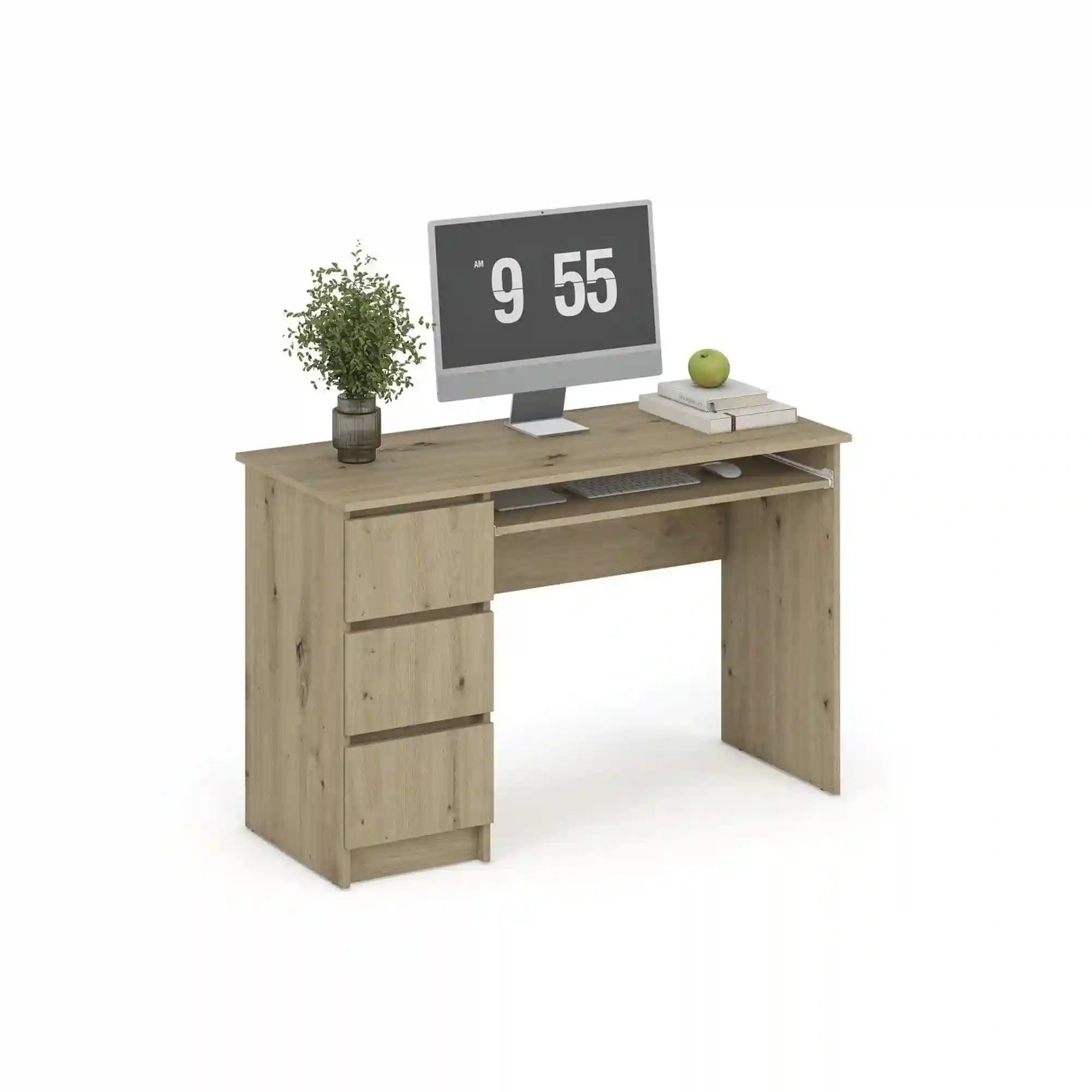 Birou CINO, stejar artisan, PAL laminat, 120x50x77 cm