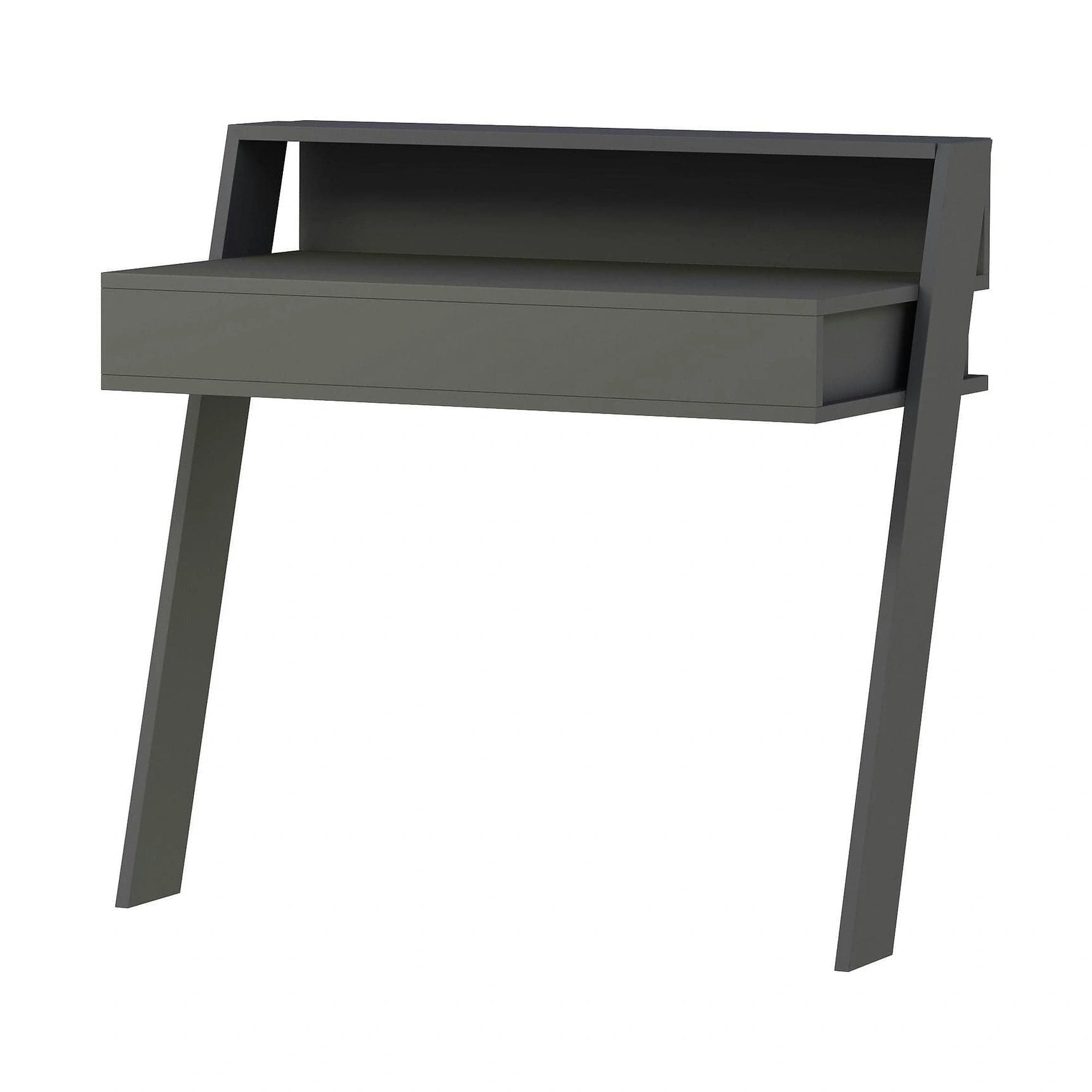 Birou COWORK, gri, PAL melaminat, 94x50x91 cm