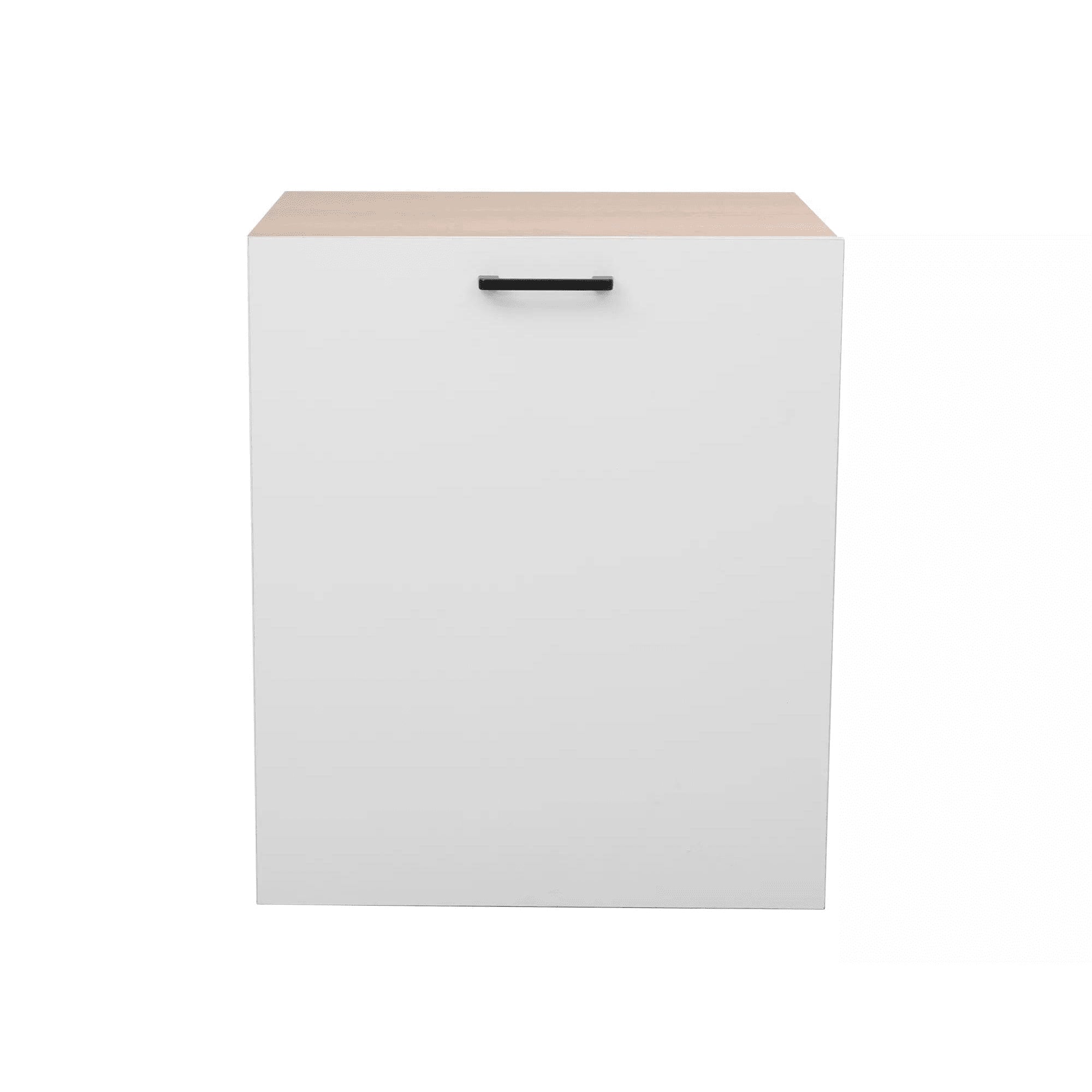 Birou DUO, alb/stejar, PAL laminat, 46-140x60x72 cm