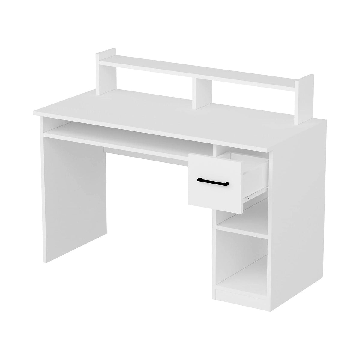 Birou ESLEM, alb, PAL melaminat, 120x55x93 cm