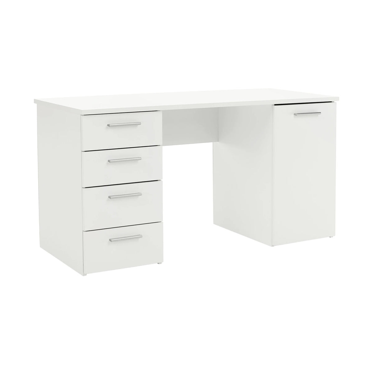 Birou EUSTACH, alb, DTD laminat, 137x60x76 cm