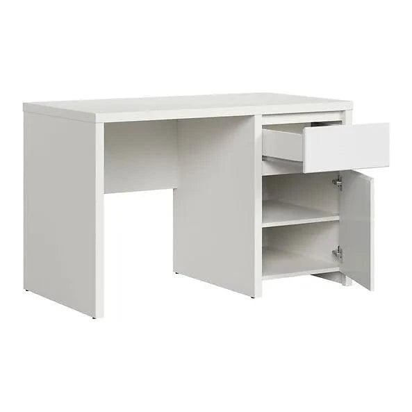 Birou KASPIAN, alb mat, PAL infoliat, 120x65x77 cm