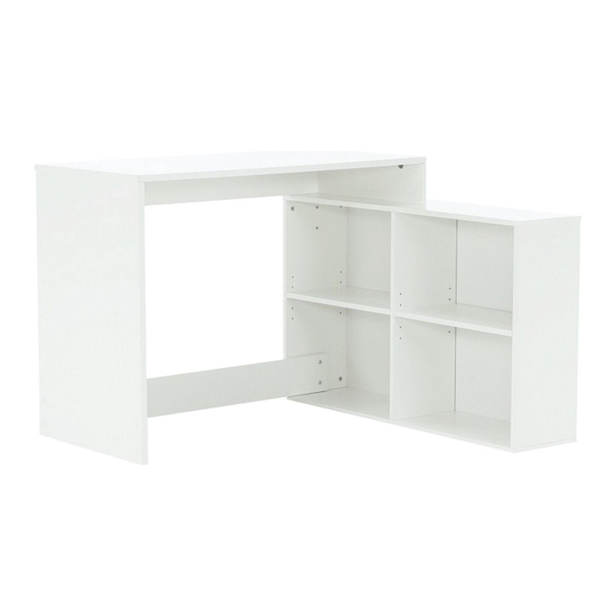 Birou KORNER NEW, alb, DTD laminat, 100/120x29/50x76 cm