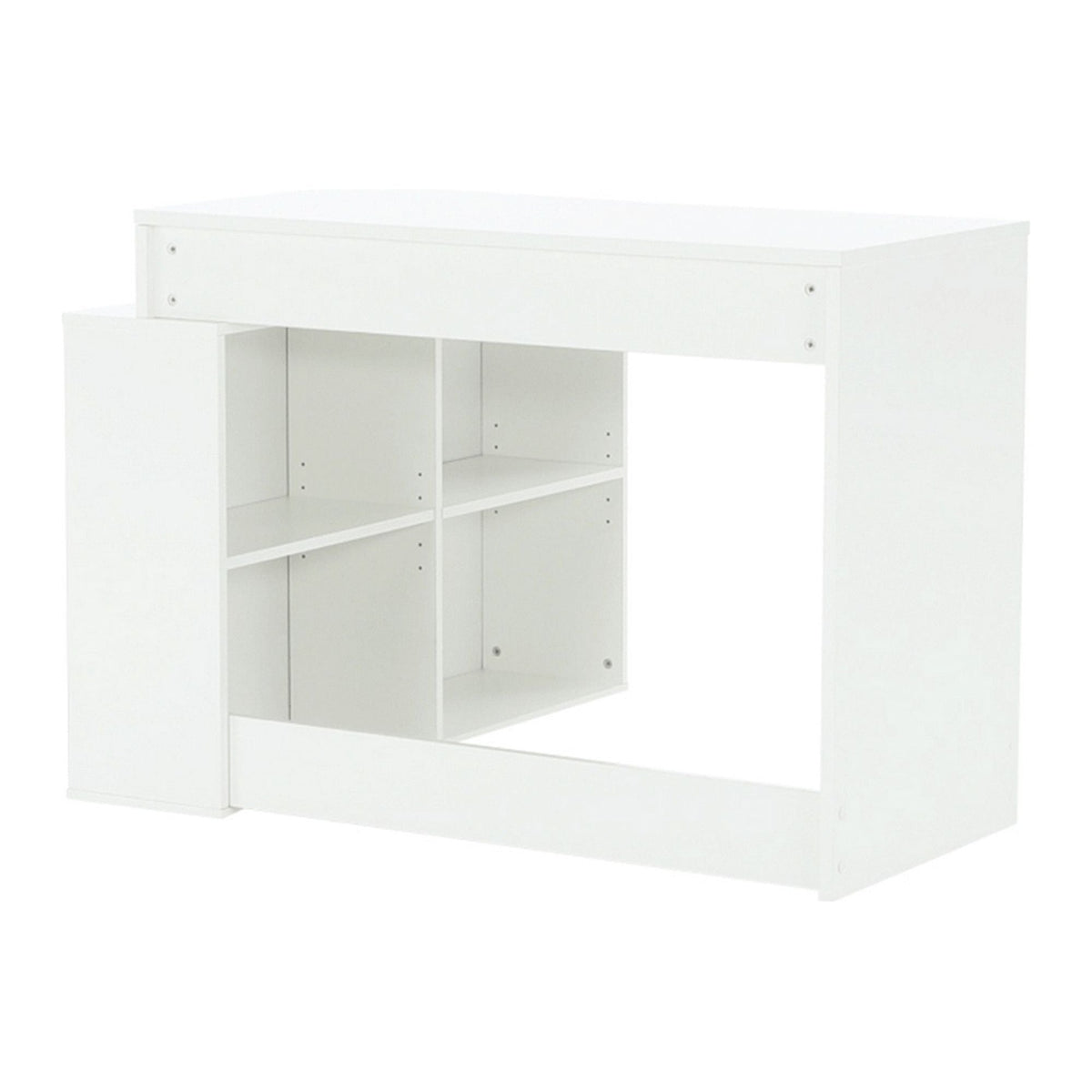 Birou KORNER NEW, alb, DTD laminat, 100/120x29/50x76 cm