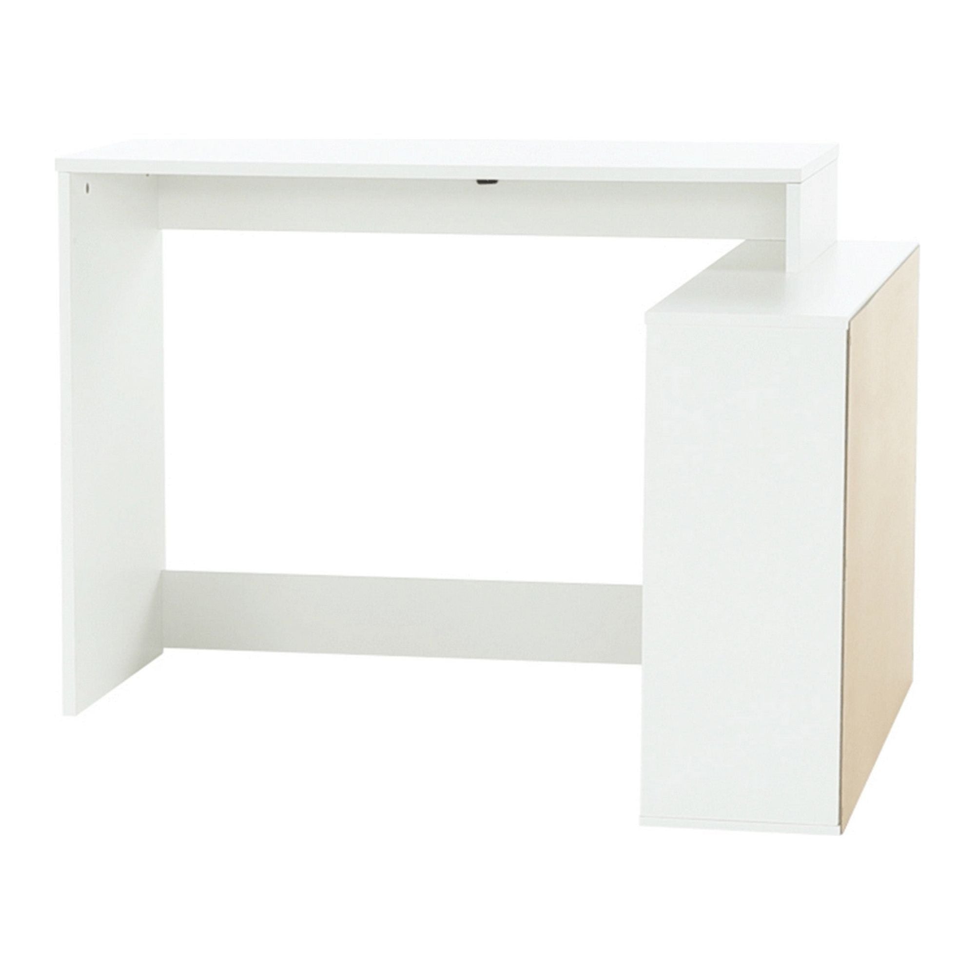 Birou KORNER NEW, alb, DTD laminat, 100/120x29/50x76 cm