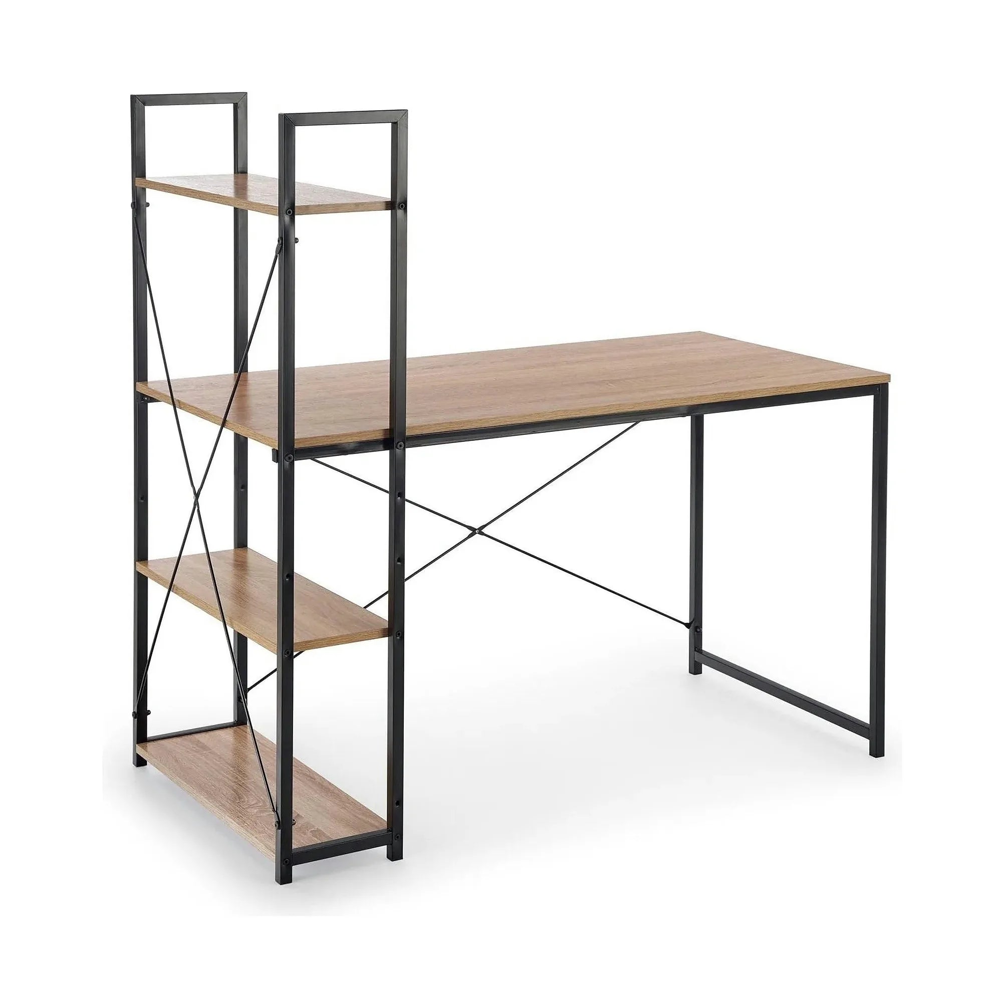 Birou NARVIK B1, stejar sonoma/negru, 120x64x120 cm