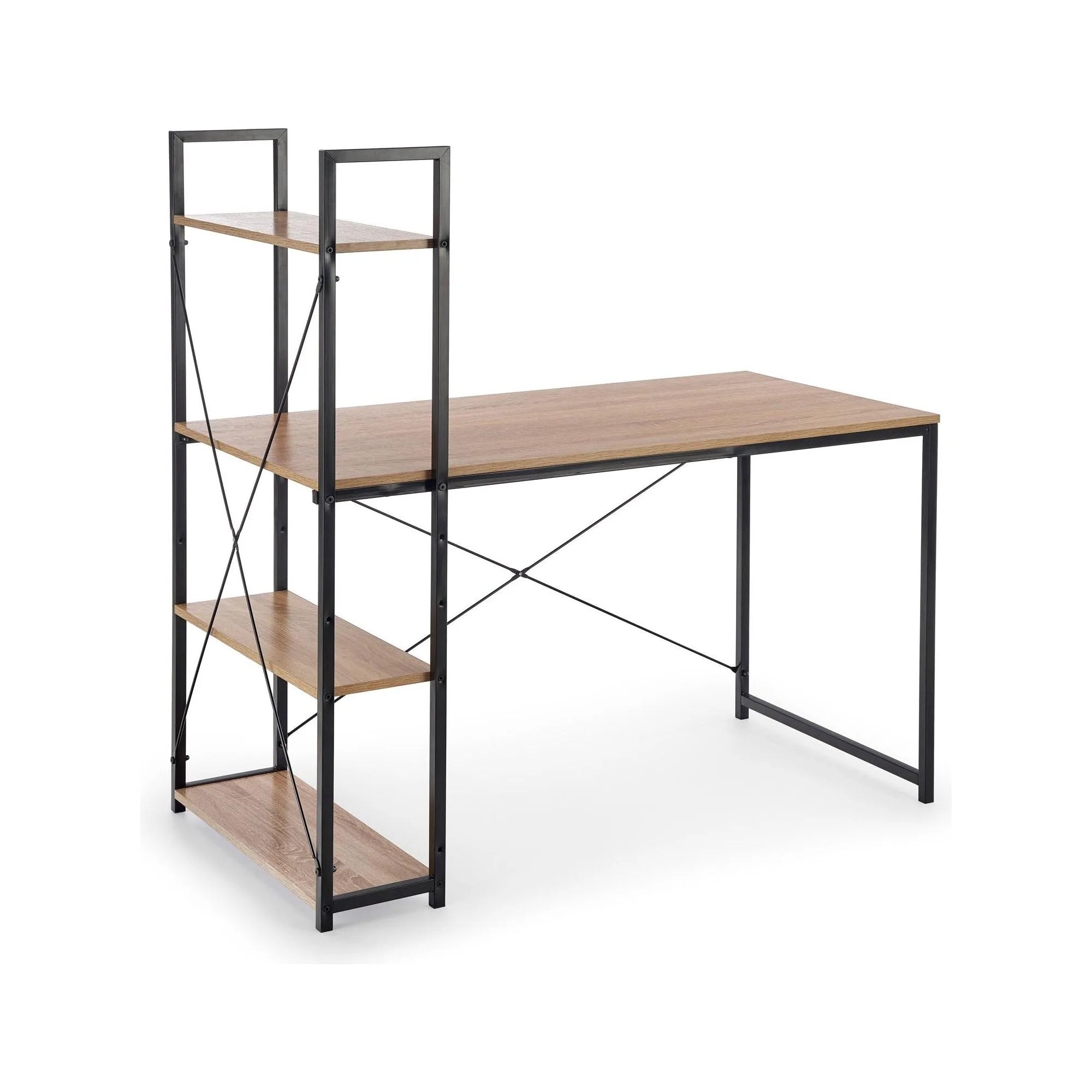 Birou NARVIK B1, stejar sonoma/negru, 120x64x120 cm