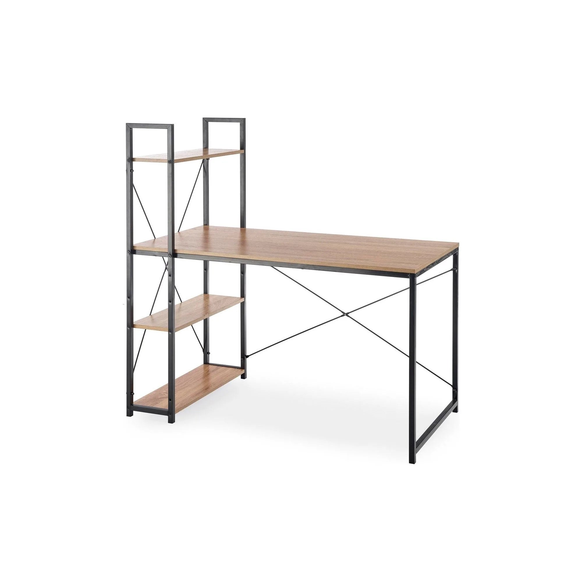 Birou NARVIK B1, stejar sonoma/negru, 120x64x120 cm