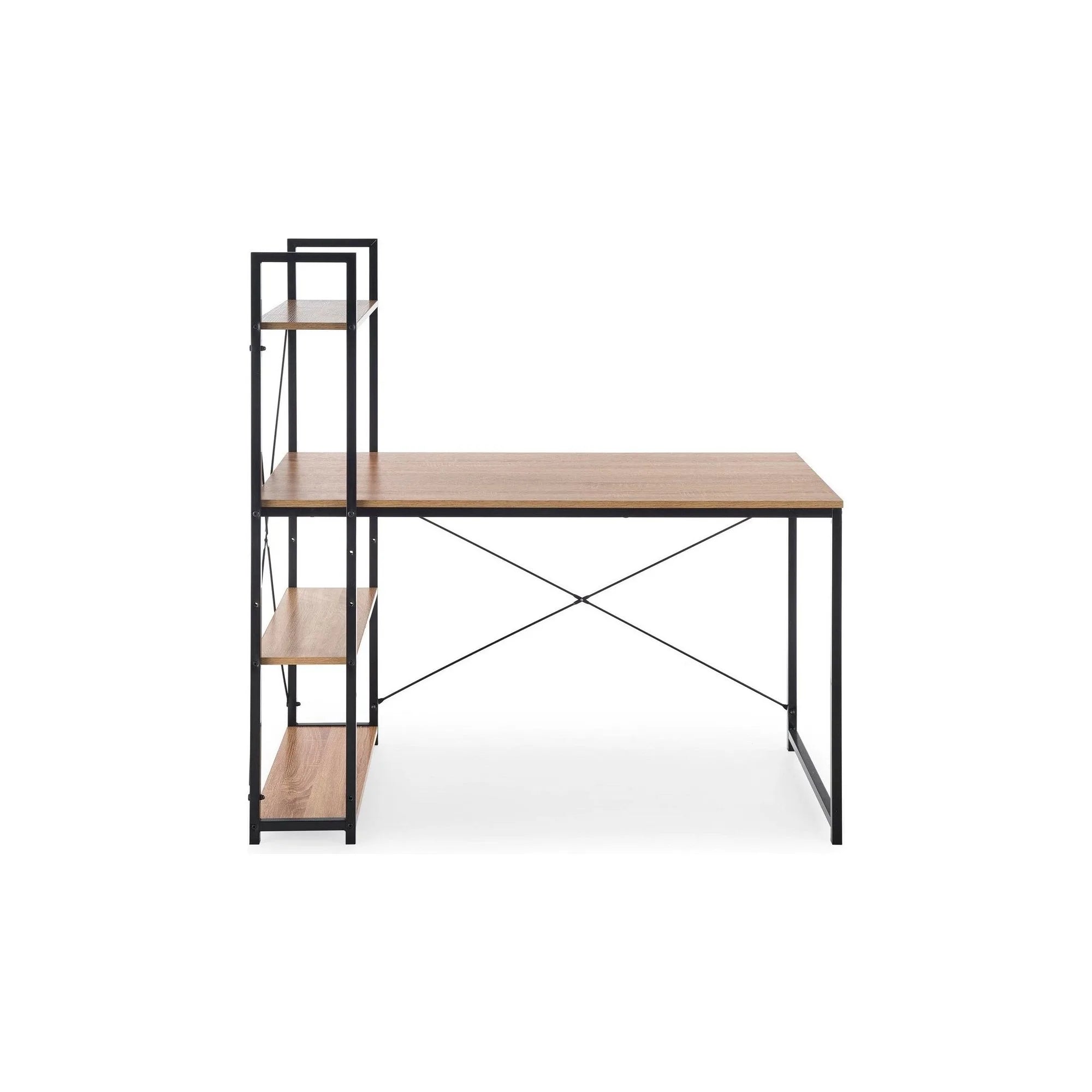 Birou NARVIK B1, stejar sonoma/negru, 120x64x120 cm