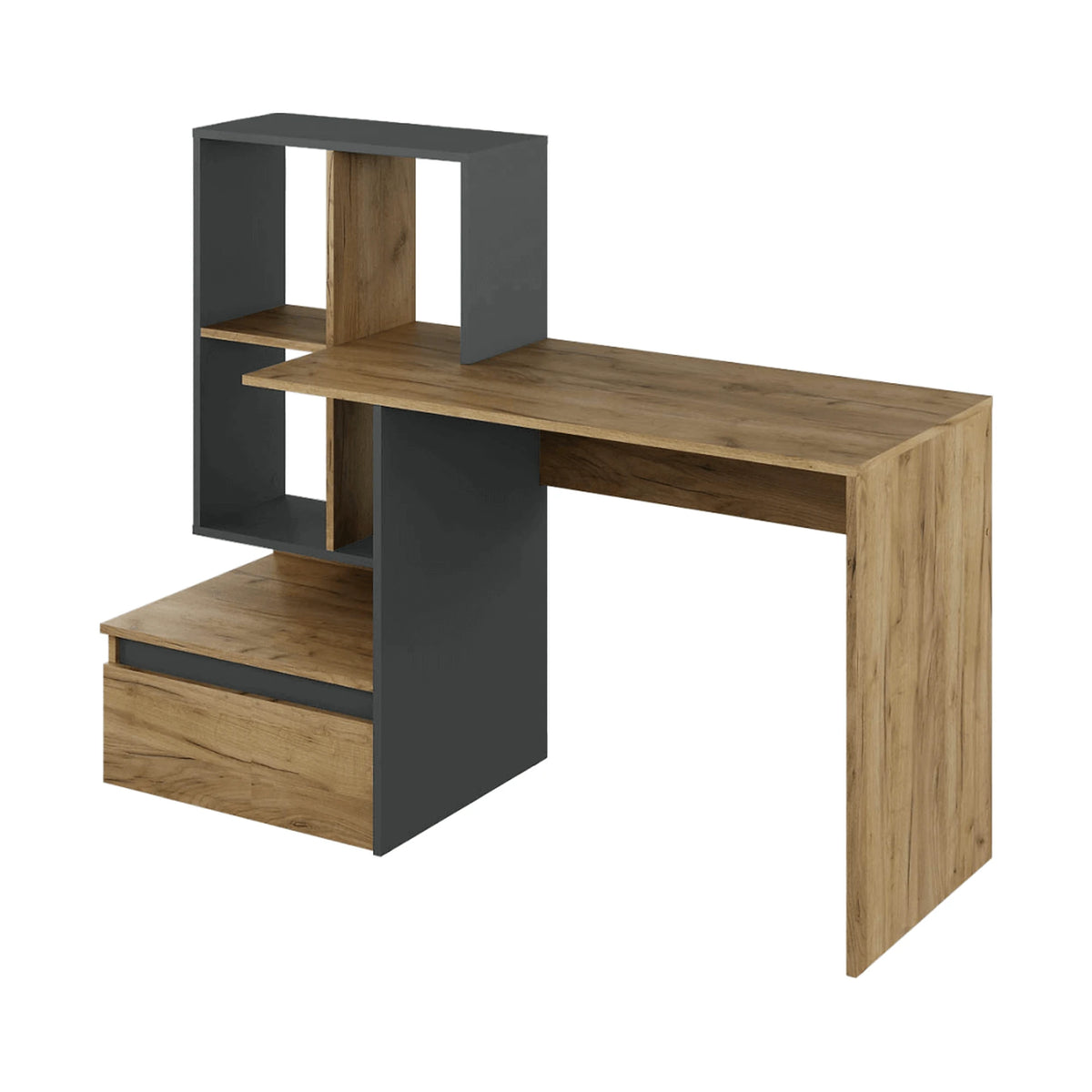 Birou NEREO 2 NEW, stejar artisan, DTD laminat, 145x52x112 cm