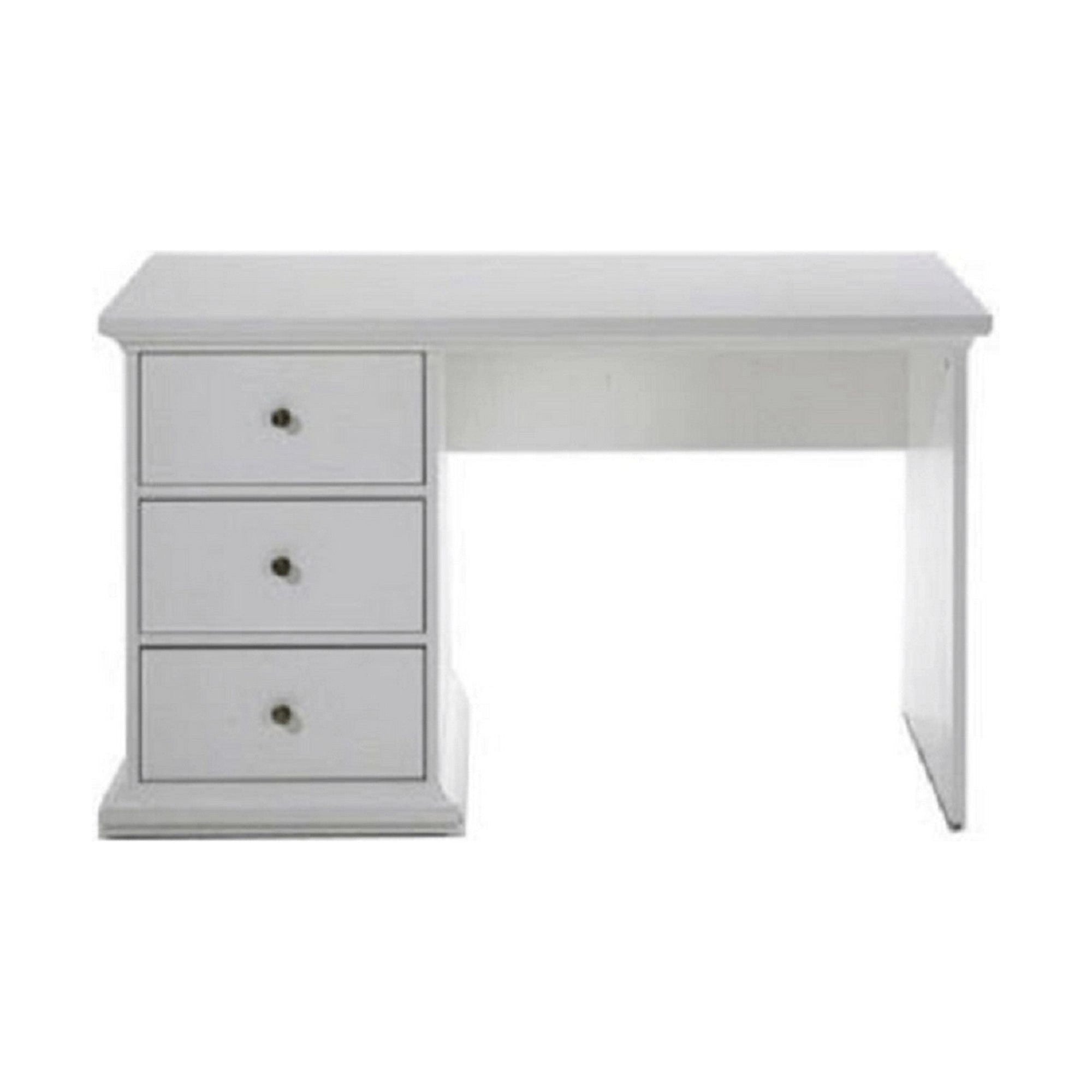 Birou PARIS, alb, DTD infoliat, 130x62x74 cm