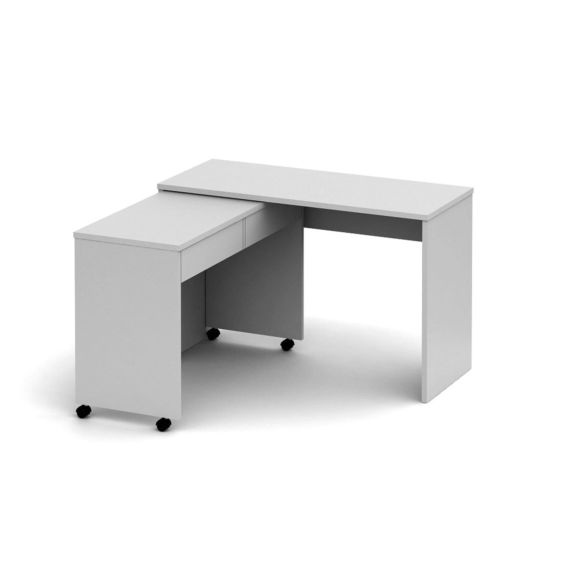Birou VERSAL NEW, alb, PAL, extensibil, 120x50x75 cm