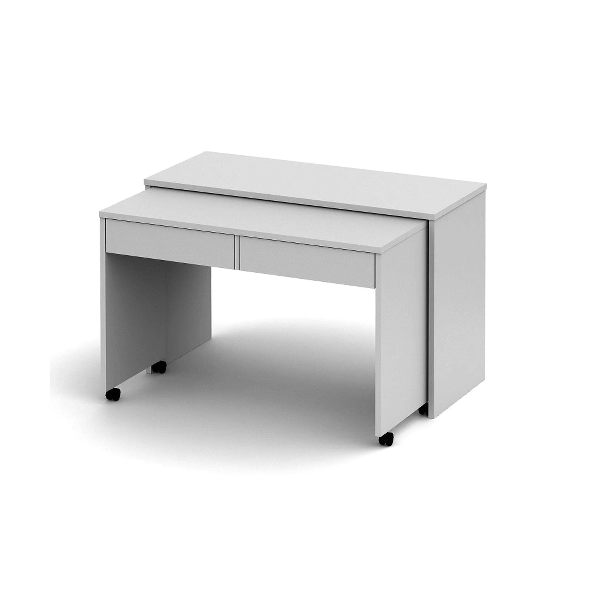 Birou VERSAL NEW, alb, PAL, extensibil, 120x50x75 cm