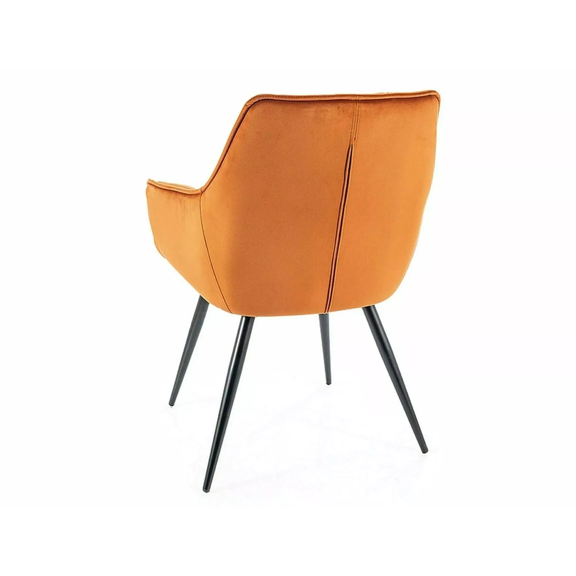 Scaun tapitat stofa LILIA, caramiziu/negru, 59x45x90 cm