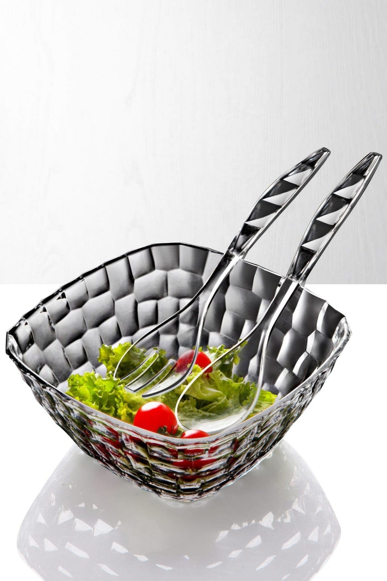 Bol C-DD-13, gri, acril, cu lingura si furculita, 24x11 cm