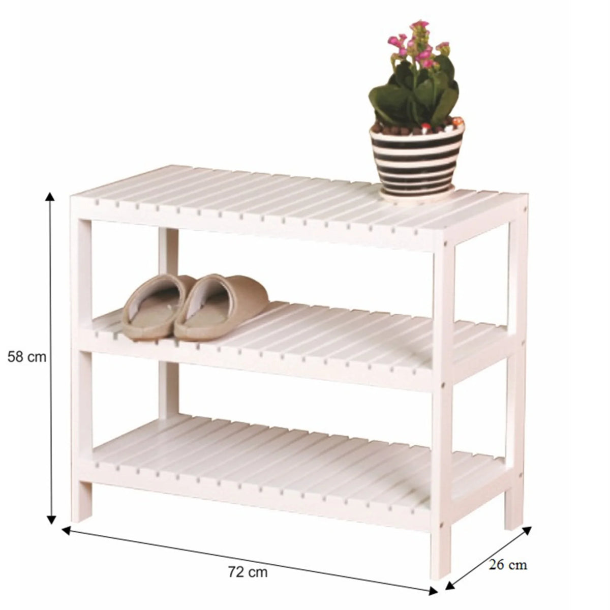 Pantofar ADITA TYP 2, alb, 72x26x58 cm