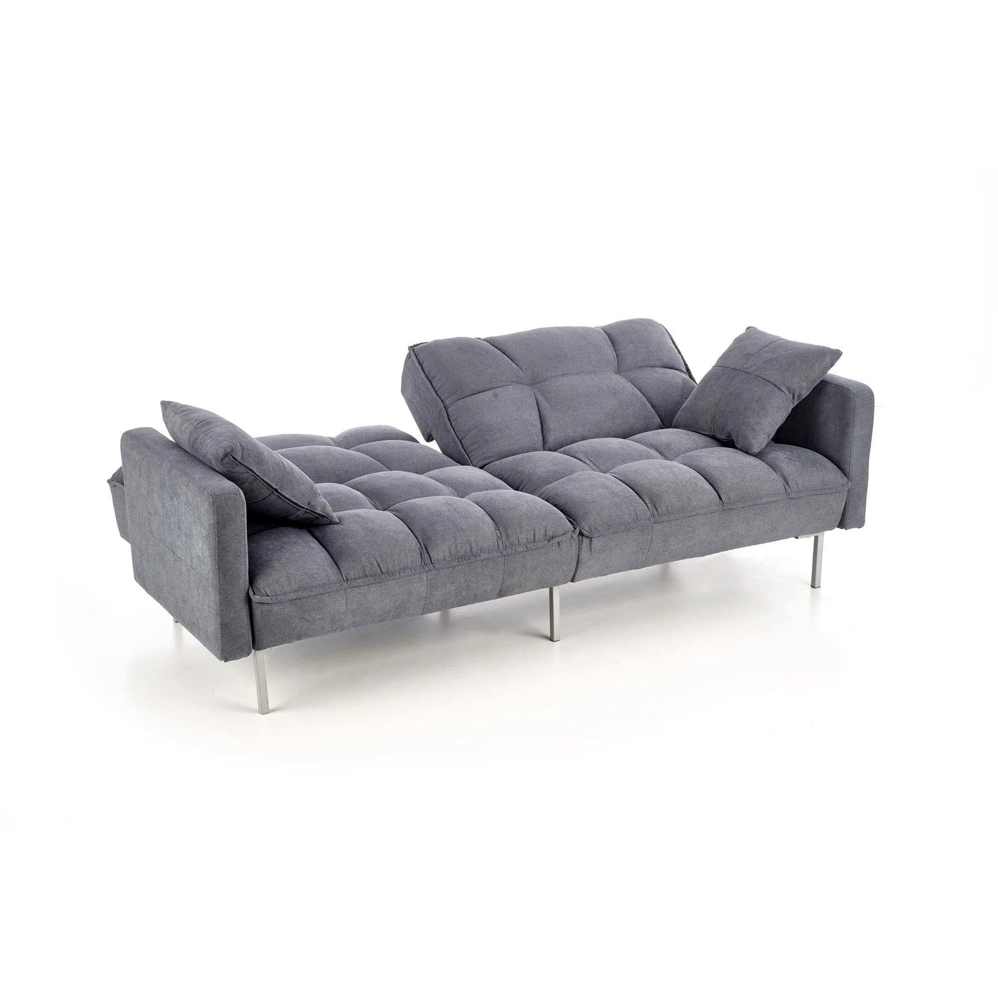 Canapea stofa extensibila ROBERTO, gri albastrui, 193x85/108x86/58 cm