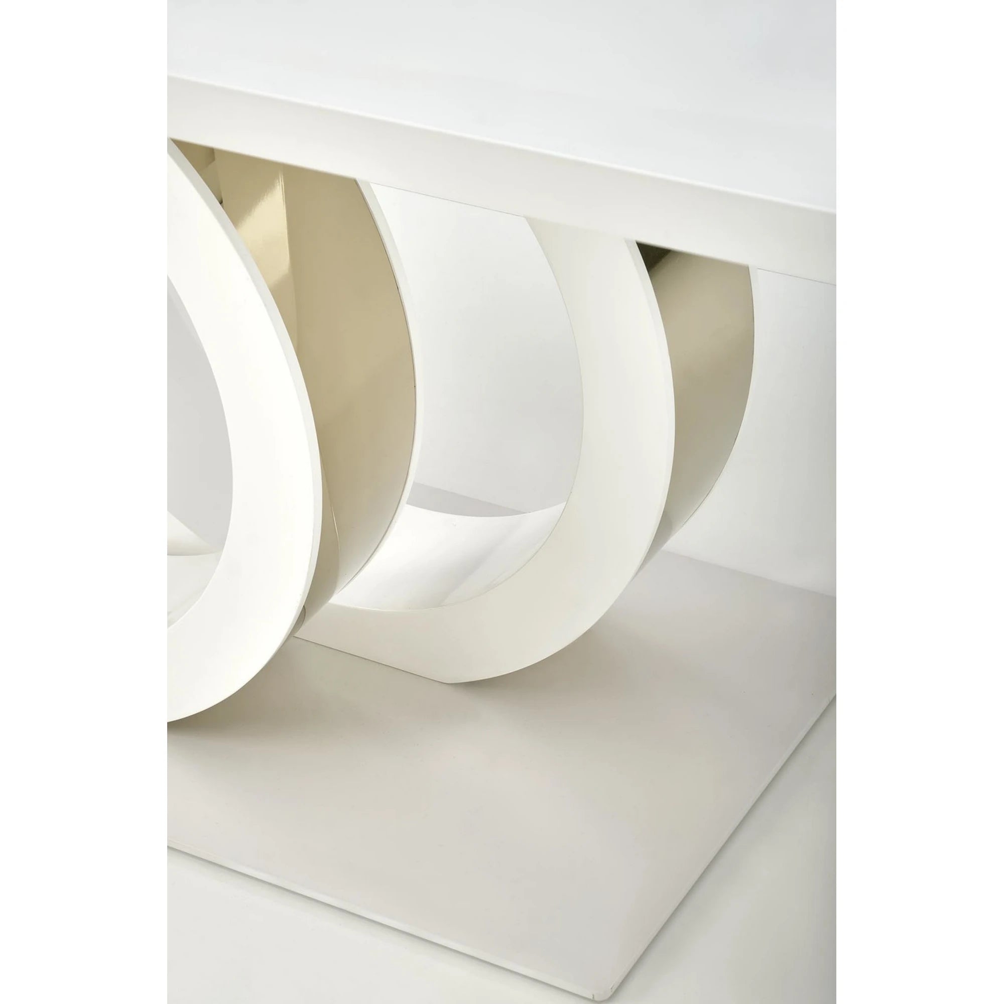 Masa alba dining GALARDO, extensibila, 160/200x90x77 cm