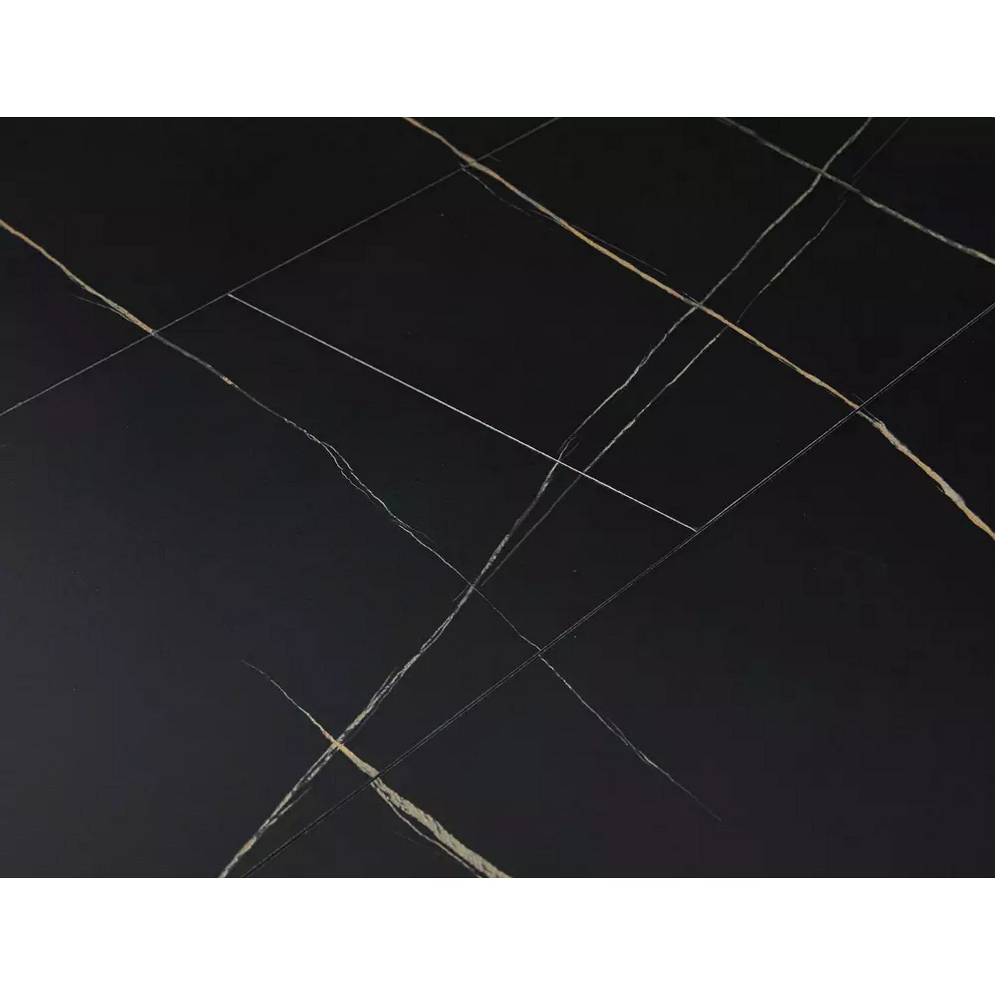 Masa extensibila pentru sufragerie GASTON, negru, 100/135x100x75 cm