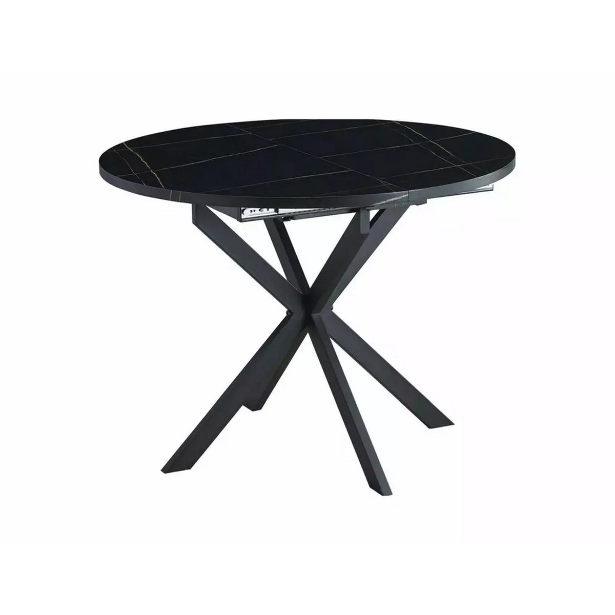 Masa extensibila pentru sufragerie GASTON, negru, 100/135x100x75 cm