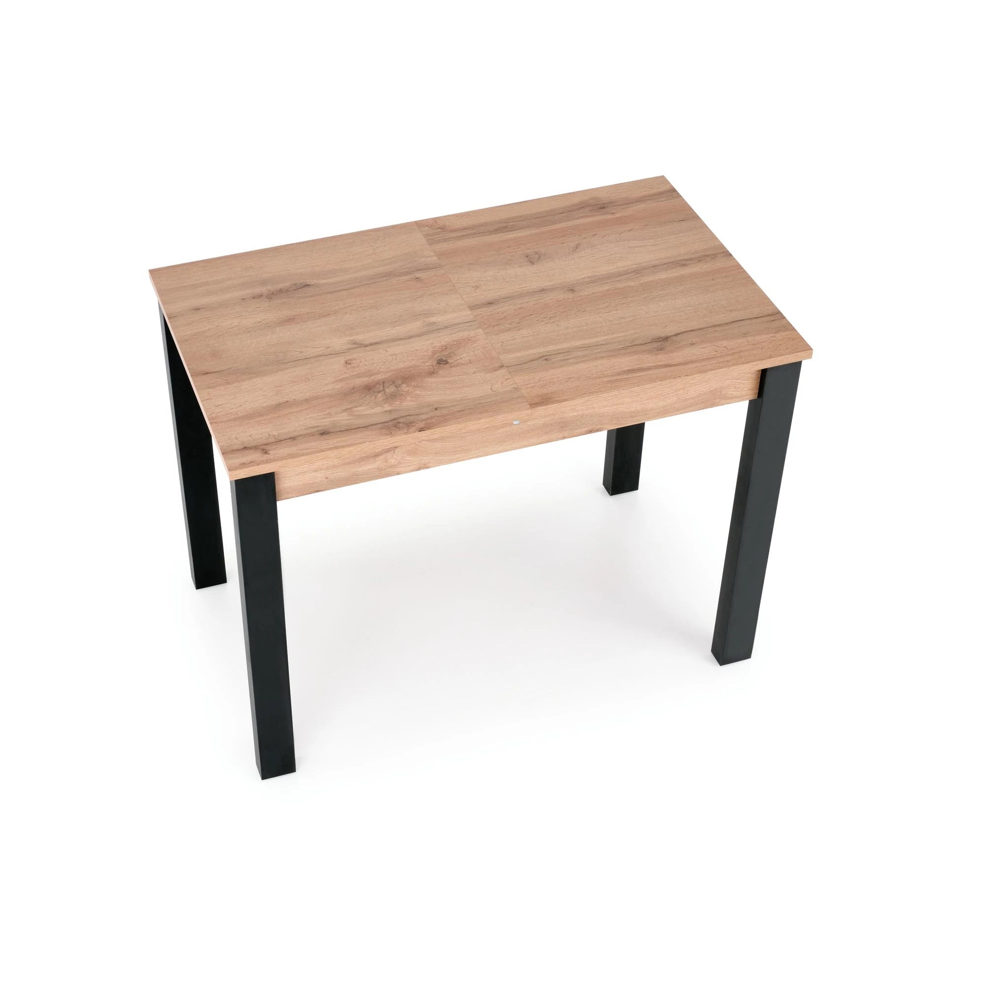 Masa extensibila GINO, stejar/negru, PAL furniruit, 100/138x60x75 cm
