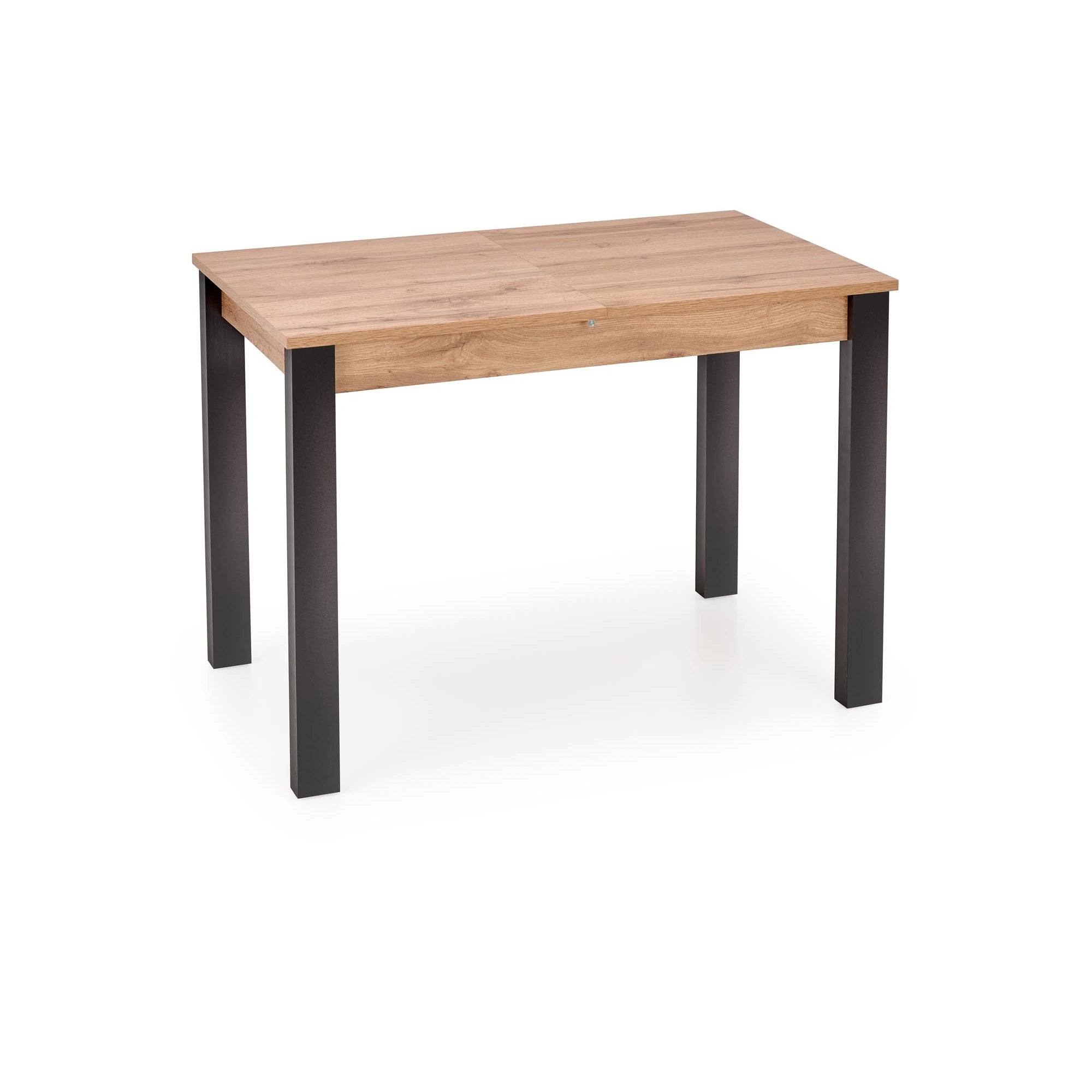 Masa extensibila GINO, stejar/negru, PAL furniruit, 100/138x60x75 cm