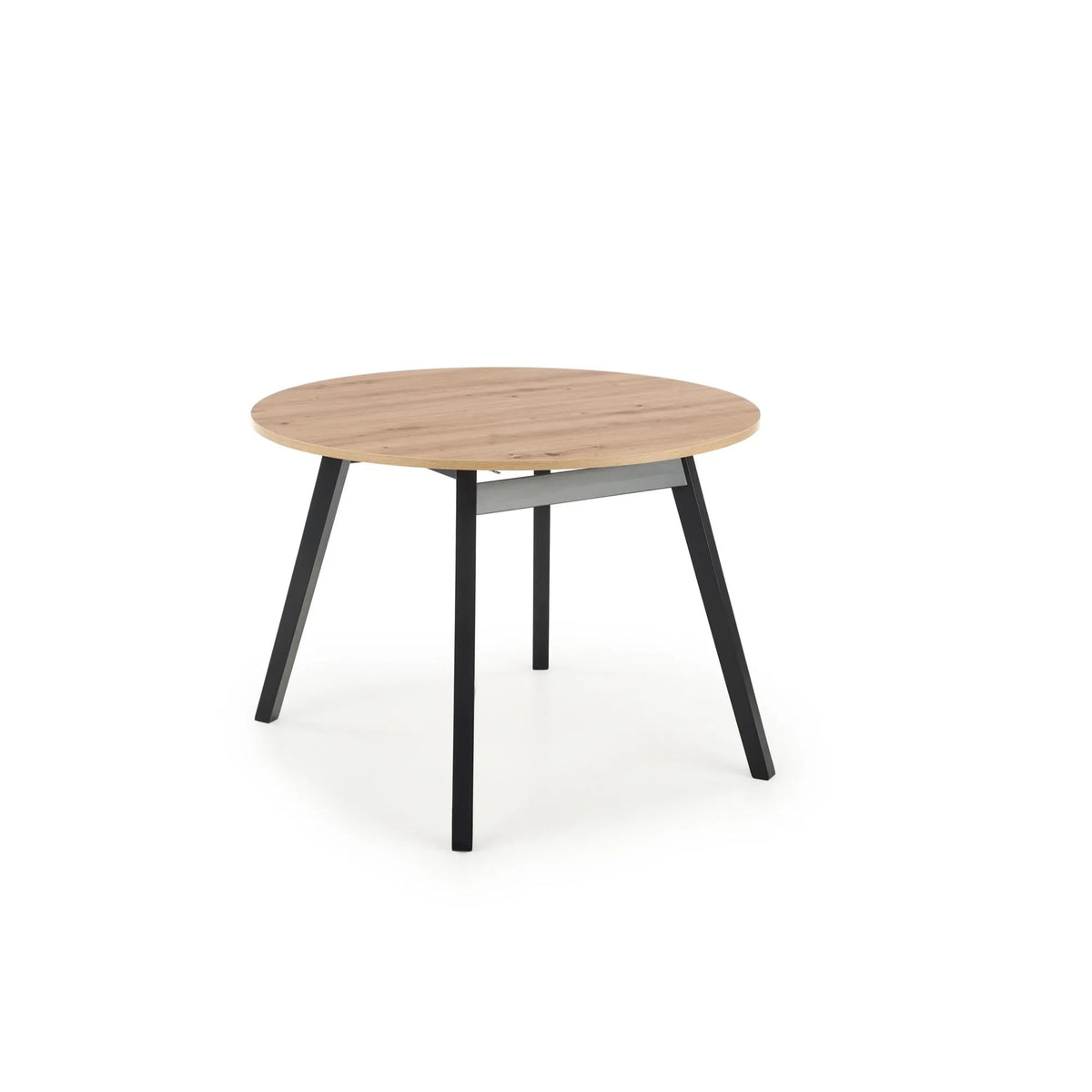 Masa rotunda extensibila bucatarie RUBEN, stejar artisan/negru, 102/142x102x73 cm