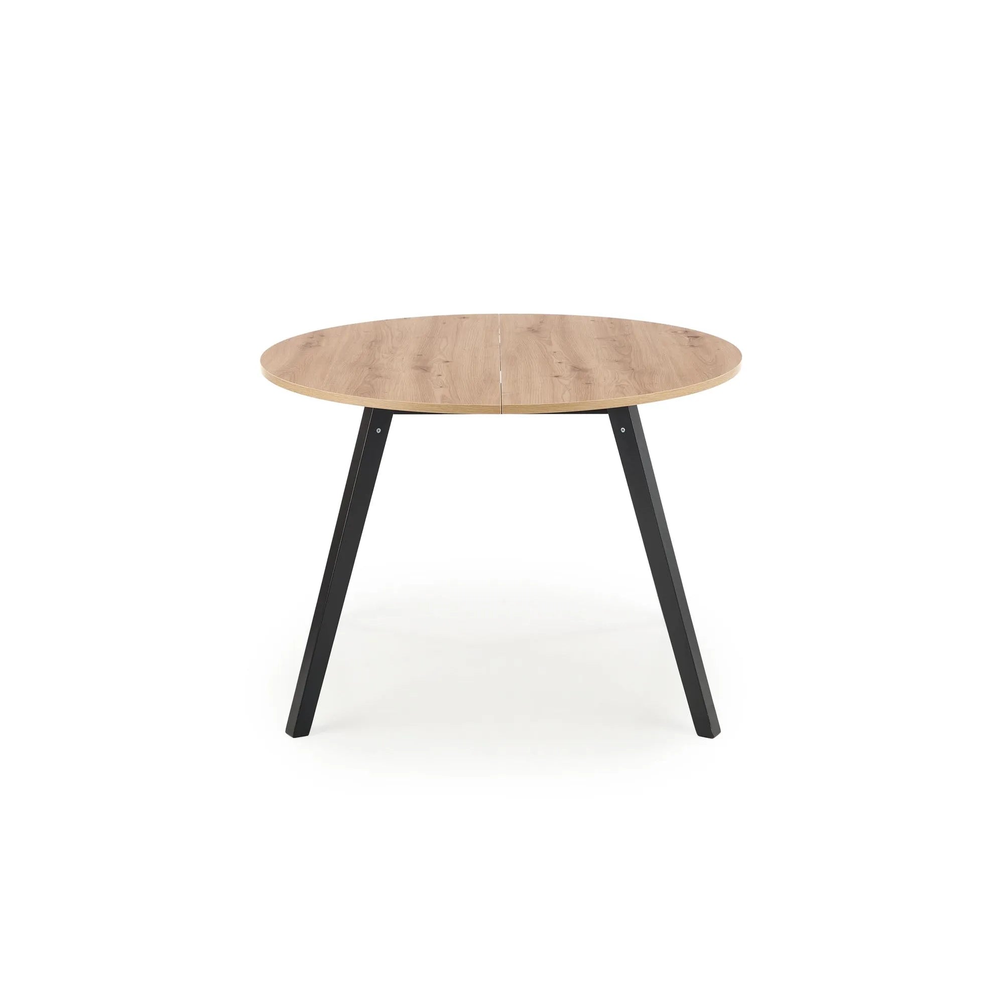 Masa rotunda extensibila bucatarie RUBEN, stejar artisan/negru, 102/142x102x73 cm