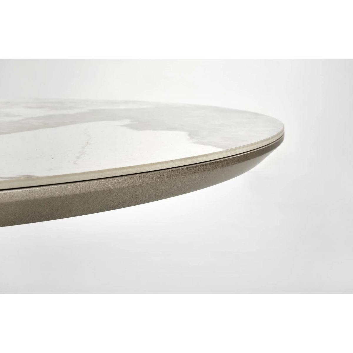Masa moderna extensibila ROBINSON, bej/cappuccino, ceramica, 160/200x90x76 cm