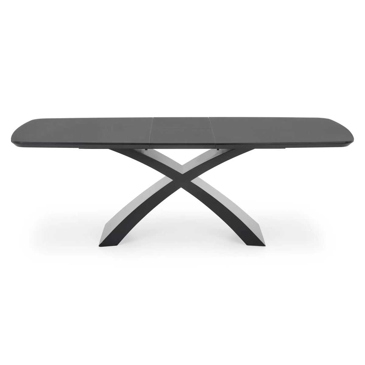 Masa extensibila SILVESTRO, gri inchis/negru, 180/220x89x75 cm