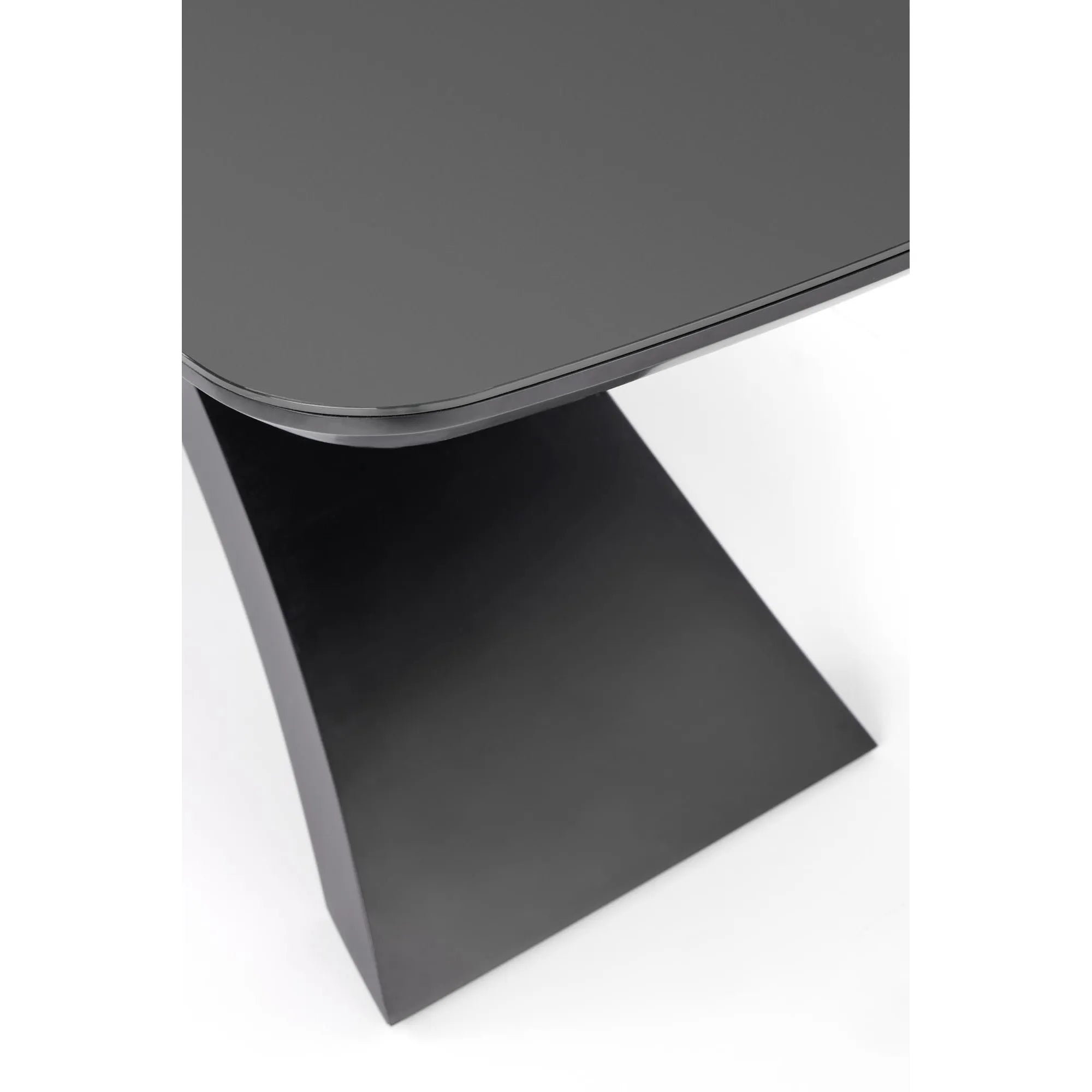 Masa extensibila SILVESTRO, gri inchis/negru, 180/220x89x75 cm