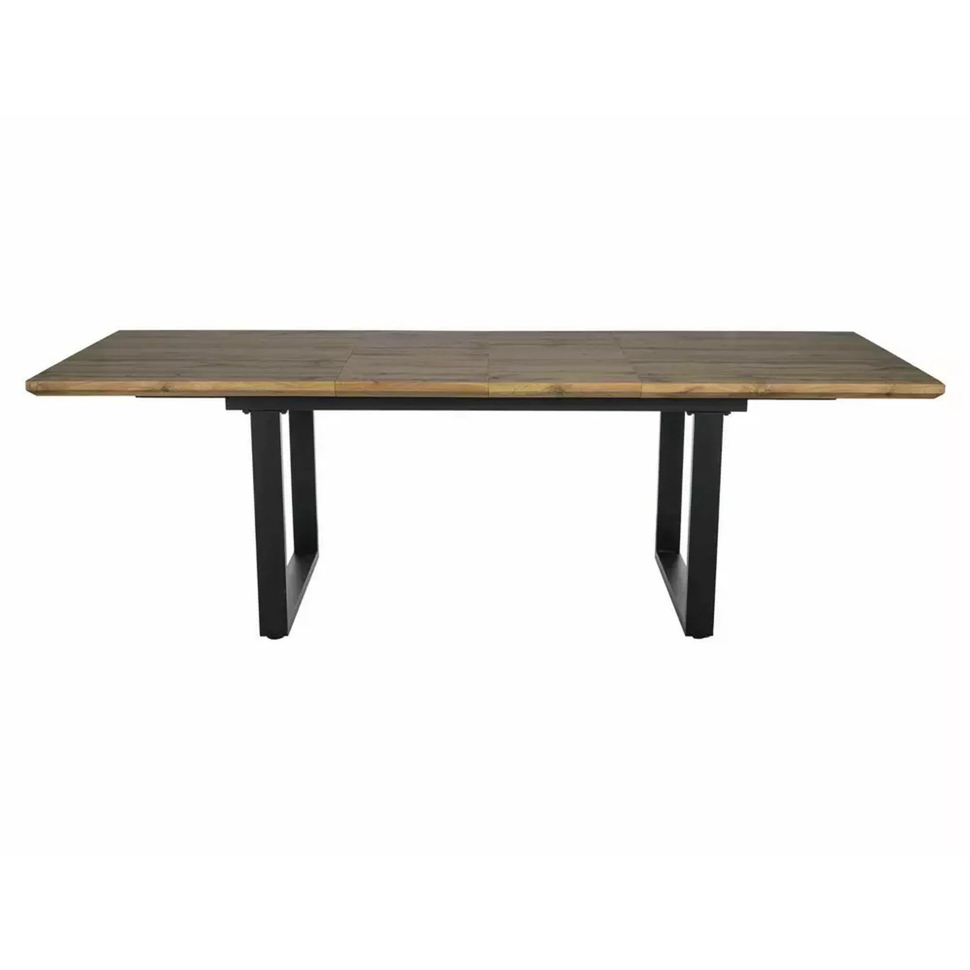 Masa bucatarie 8 persoane UMBERTO II, stejar/negru, 160/240x90x76 cm